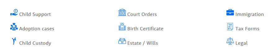 Establishing Paternity, Child Support, Adoption, Child Custody, Court Orders, adding a name to a Birth Certificate are common reasons for a Legal DNA test