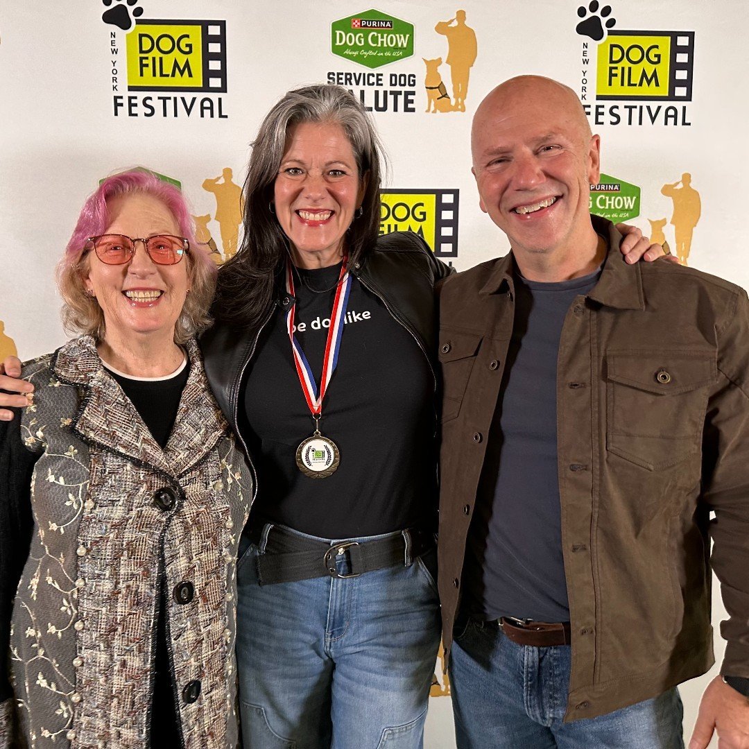 Festival Founder, tracie Hotchner, with Ron and Amy Schmidt whose film, &quot;To Comfort and Serve&quot; was one of the finalists.