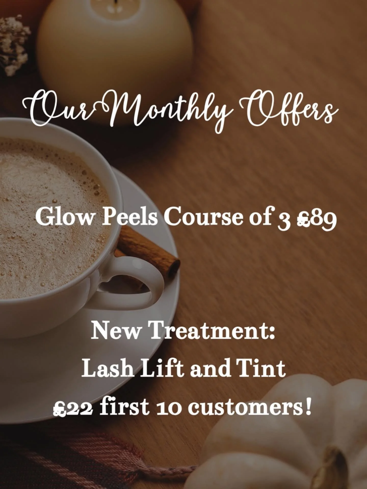 Monthly offers 🎃✨
Get booked in for your lash lifts, only a few spaces remaining!!