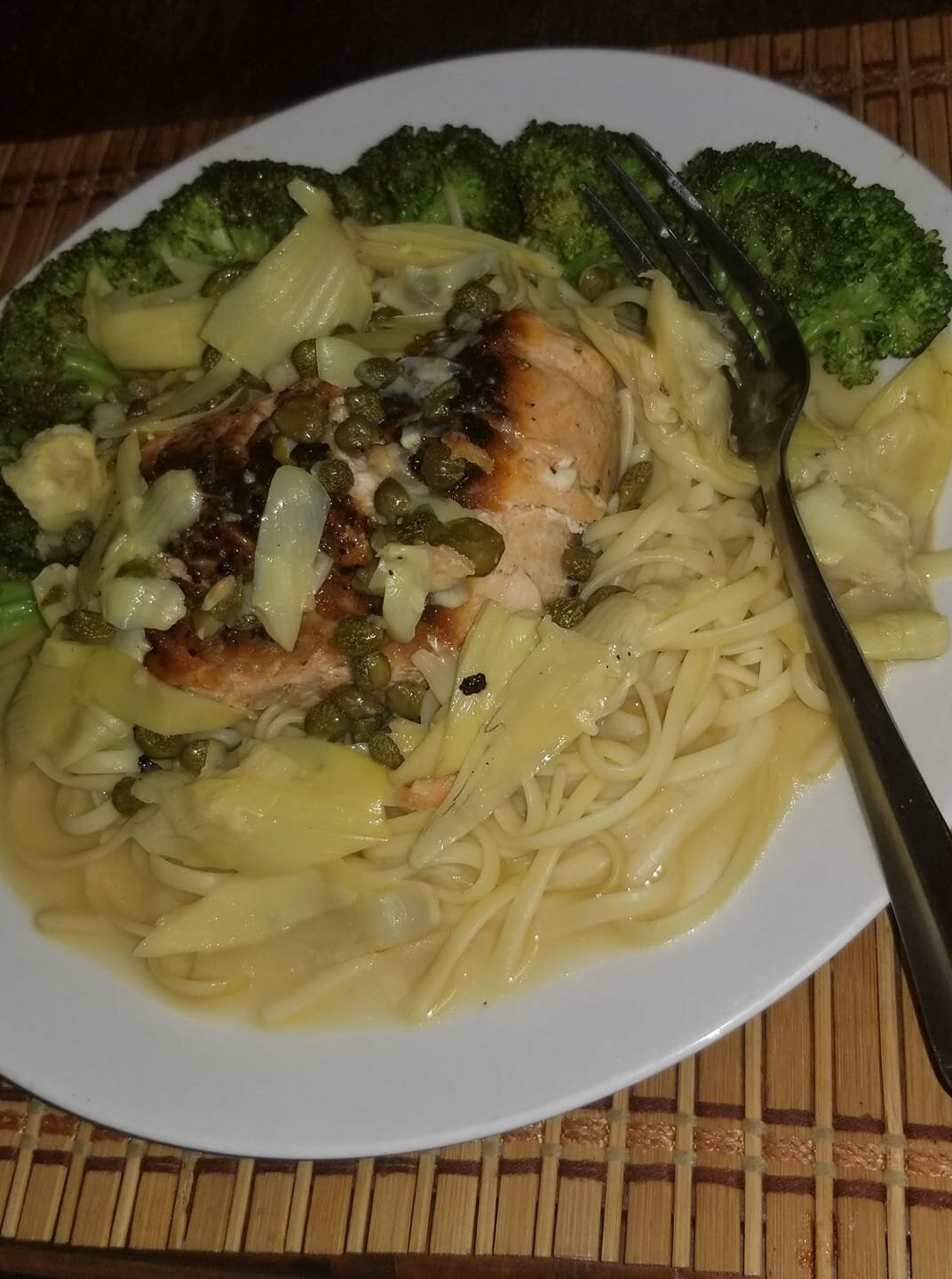 SALMON with LEMON-BUTTER-CAPER-ARTICHOKE SAUCE FAMILY KIT