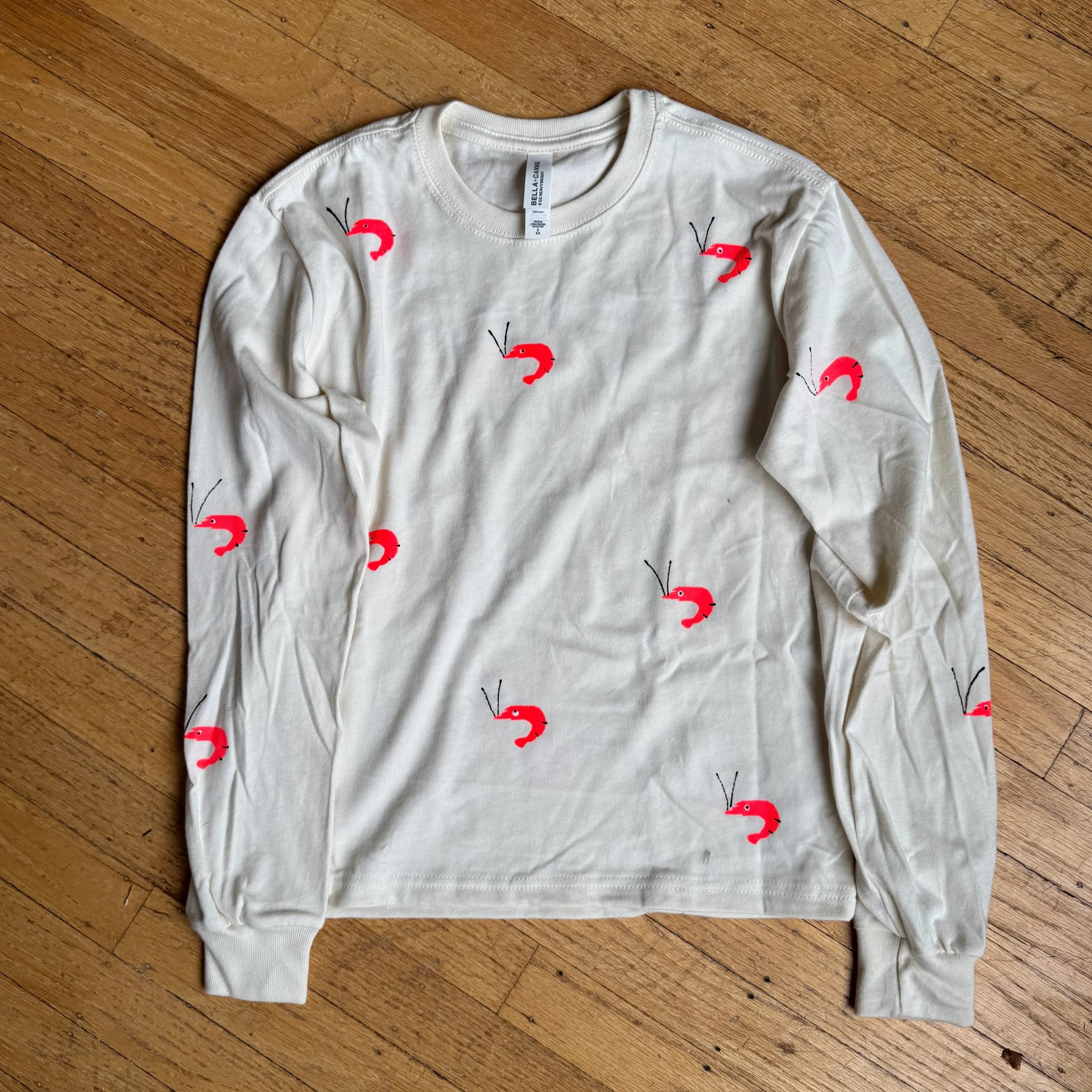 Long Sleeve Adult Shrimp Tee