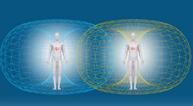 Two People's Energy Fields Connecting