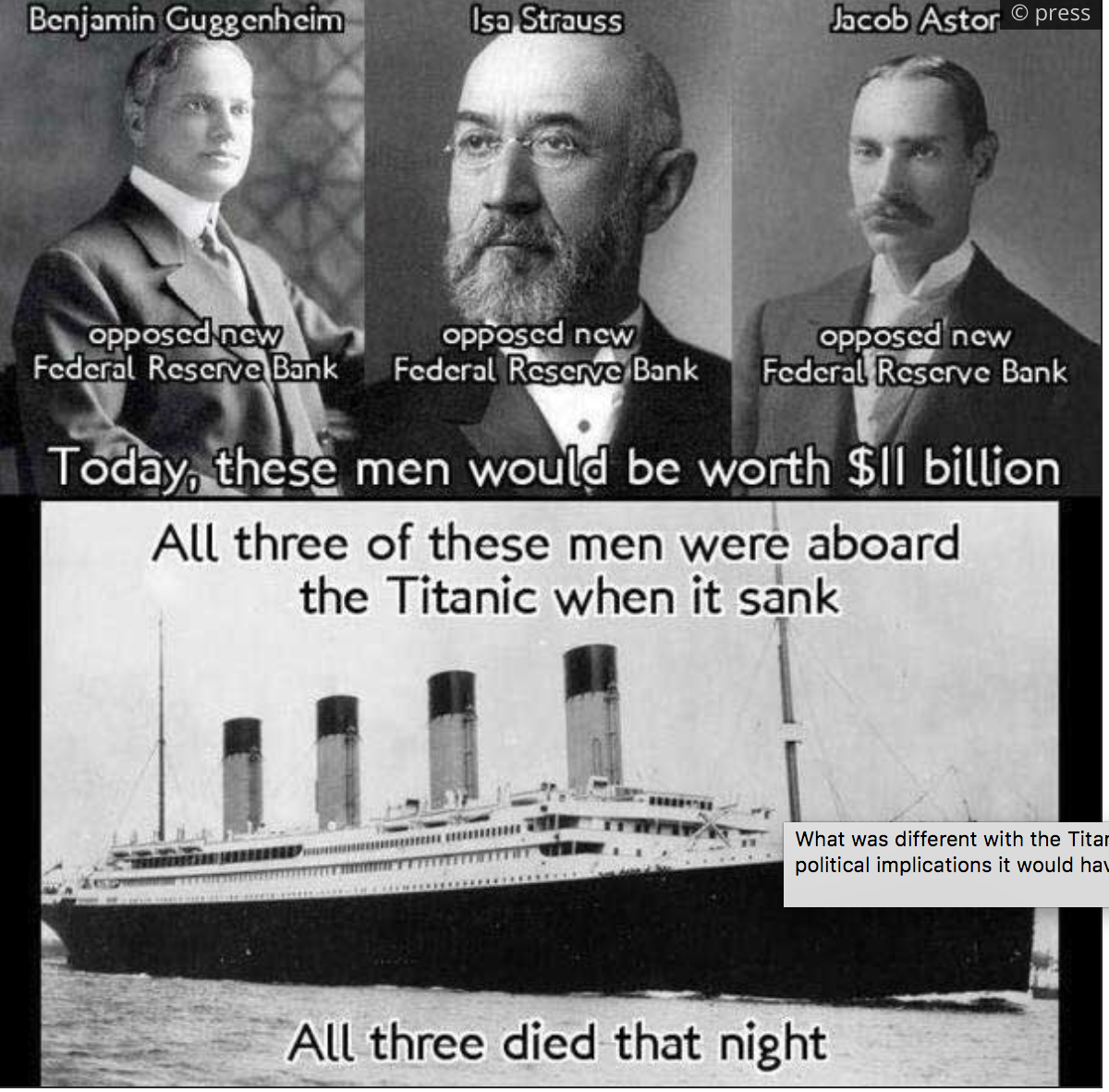 What was different with the Titanic was the huge political implications it would have after it sunk.