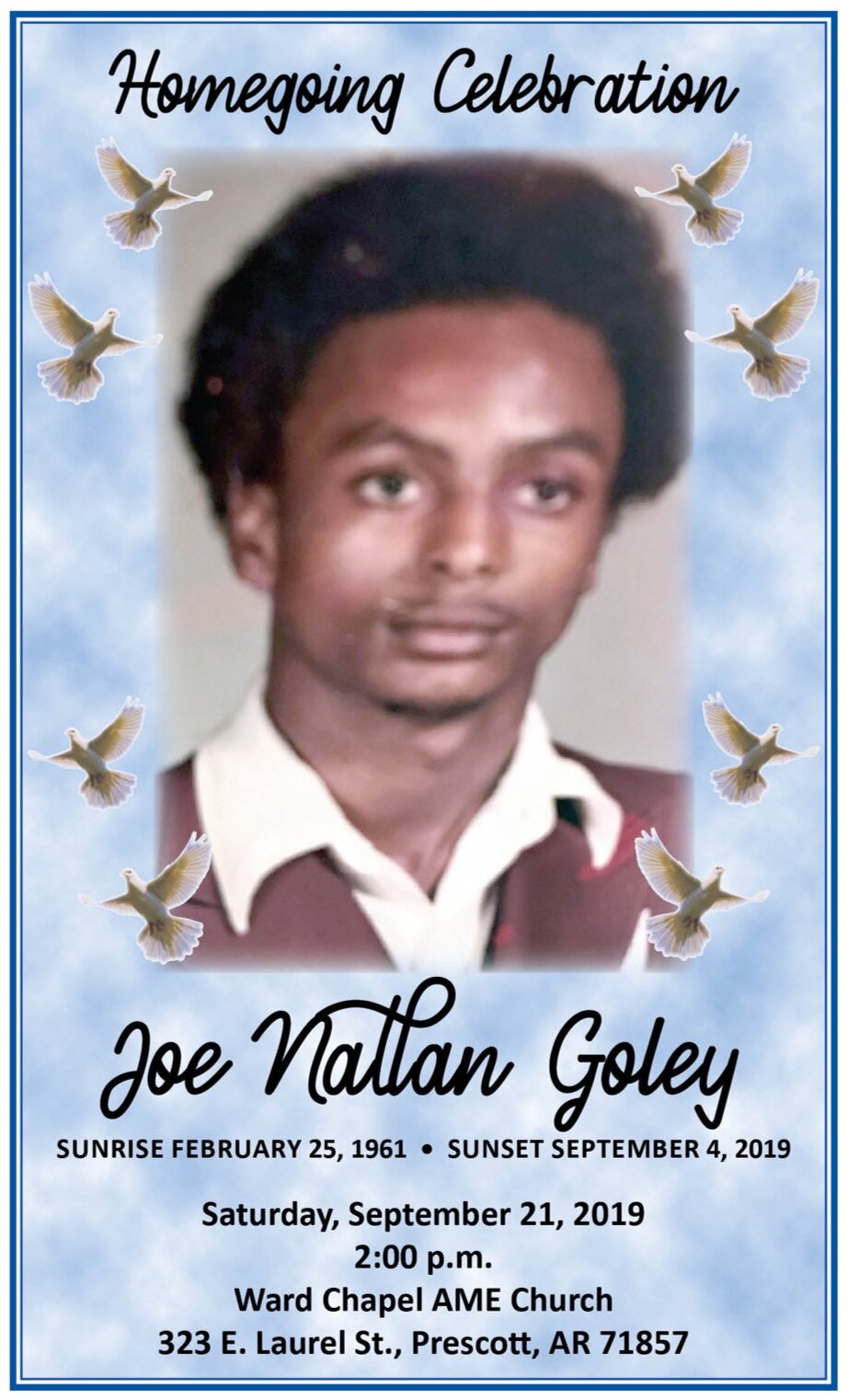 Joe Nathan Goley Mcfadden Hitchye Funeral Enterprises
