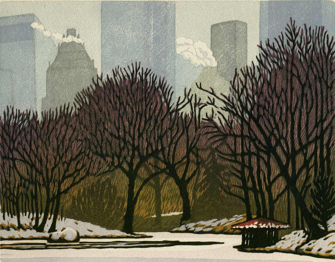 Woodblock print - Solemn Snow — Jim Meyer Studio