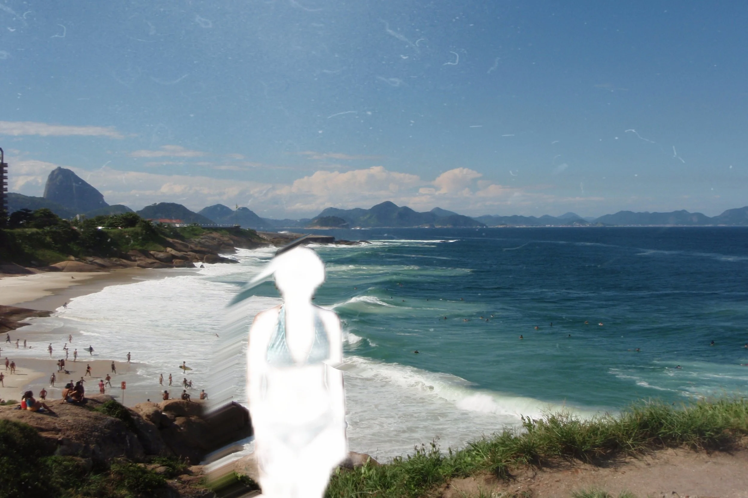 My mom in Rio 2008