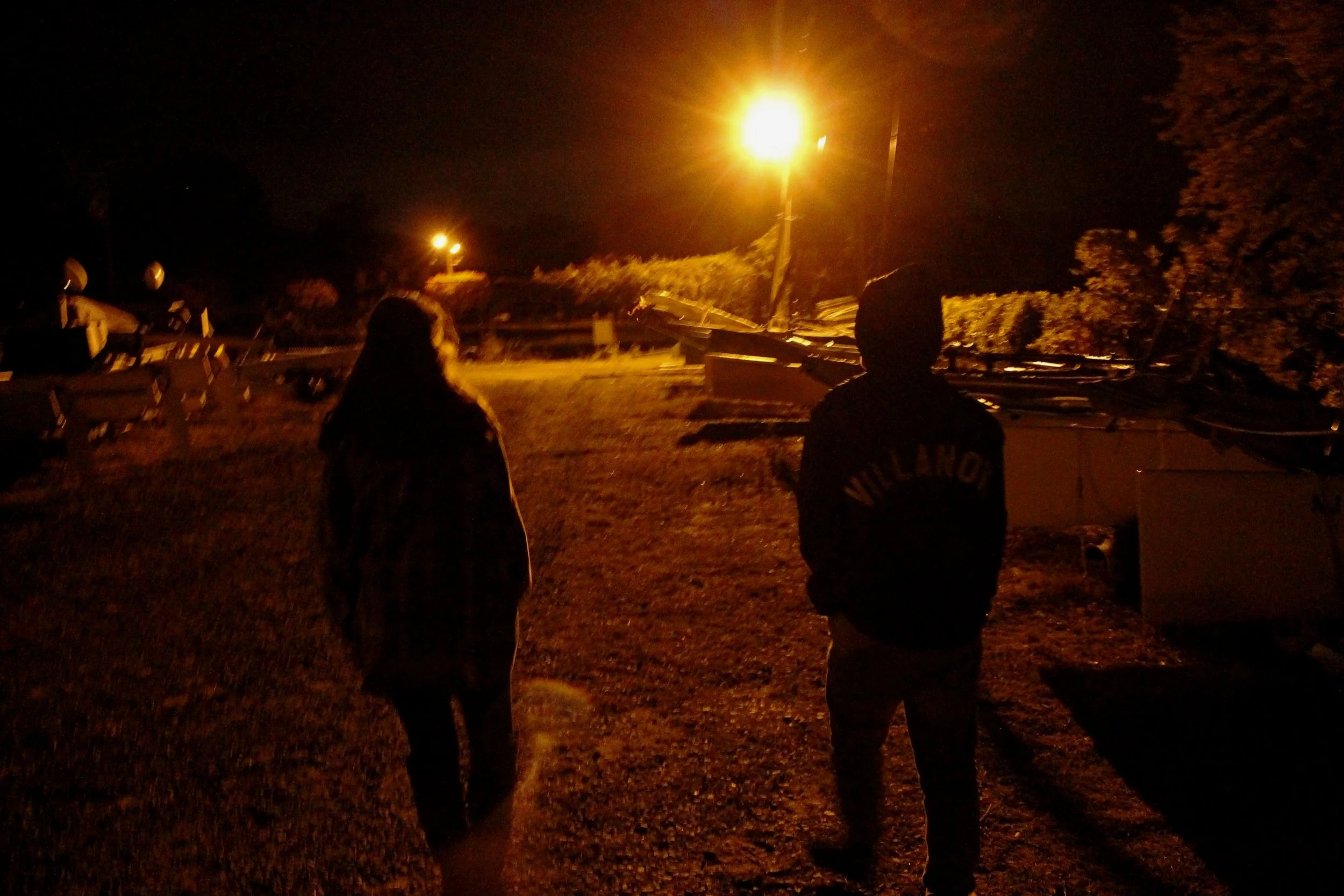 Abbey and Michael trespassing, Fall 2015