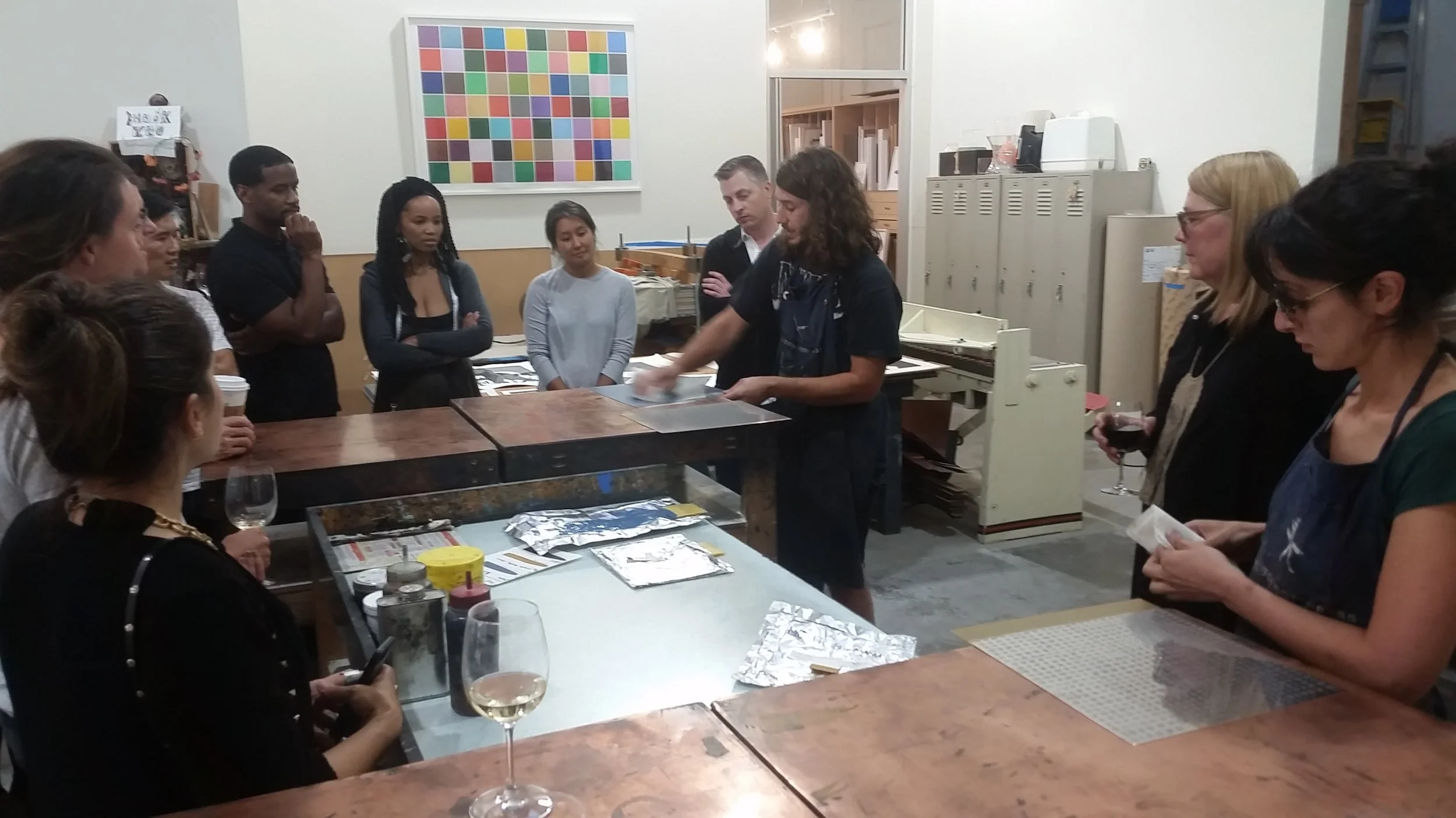 Behind the scenes print demo at paulson fontaine press