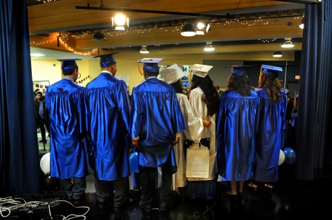 Students graduate from the Next Step Public Charter School in Washington. (Michael S. Williamson/The Washington Post)