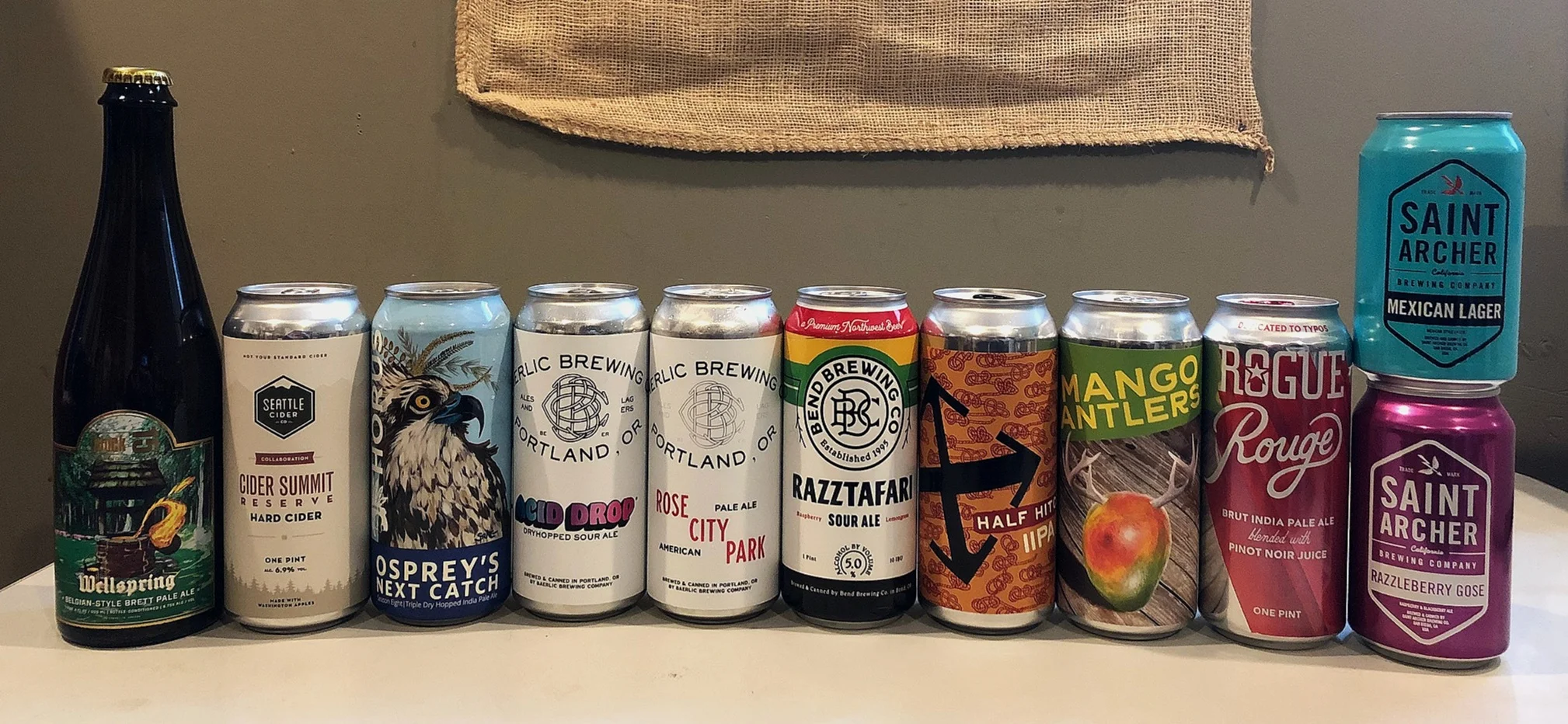 Check out these links to find out more of the breweries featured here: BLOCK 15 - SEATTLE CIDER CO. - HORUS - BAERLIC - BEND - CRUX - WANDER - ROGUE - SAINT ARCHER