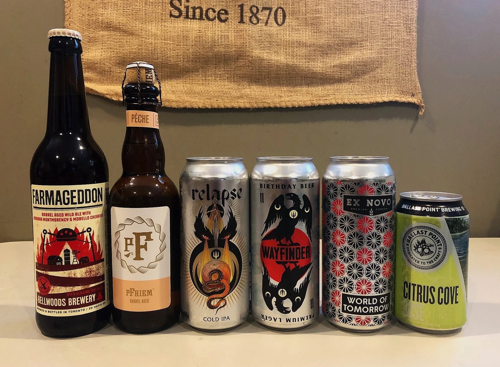 CLICK ON THE LINKS HERE TO FIND OUT MORE ABOUT THESE FEATURED BREWERIES: Bellwoods - pFriem - Wayfinder - Ex Novo - Ballast Point