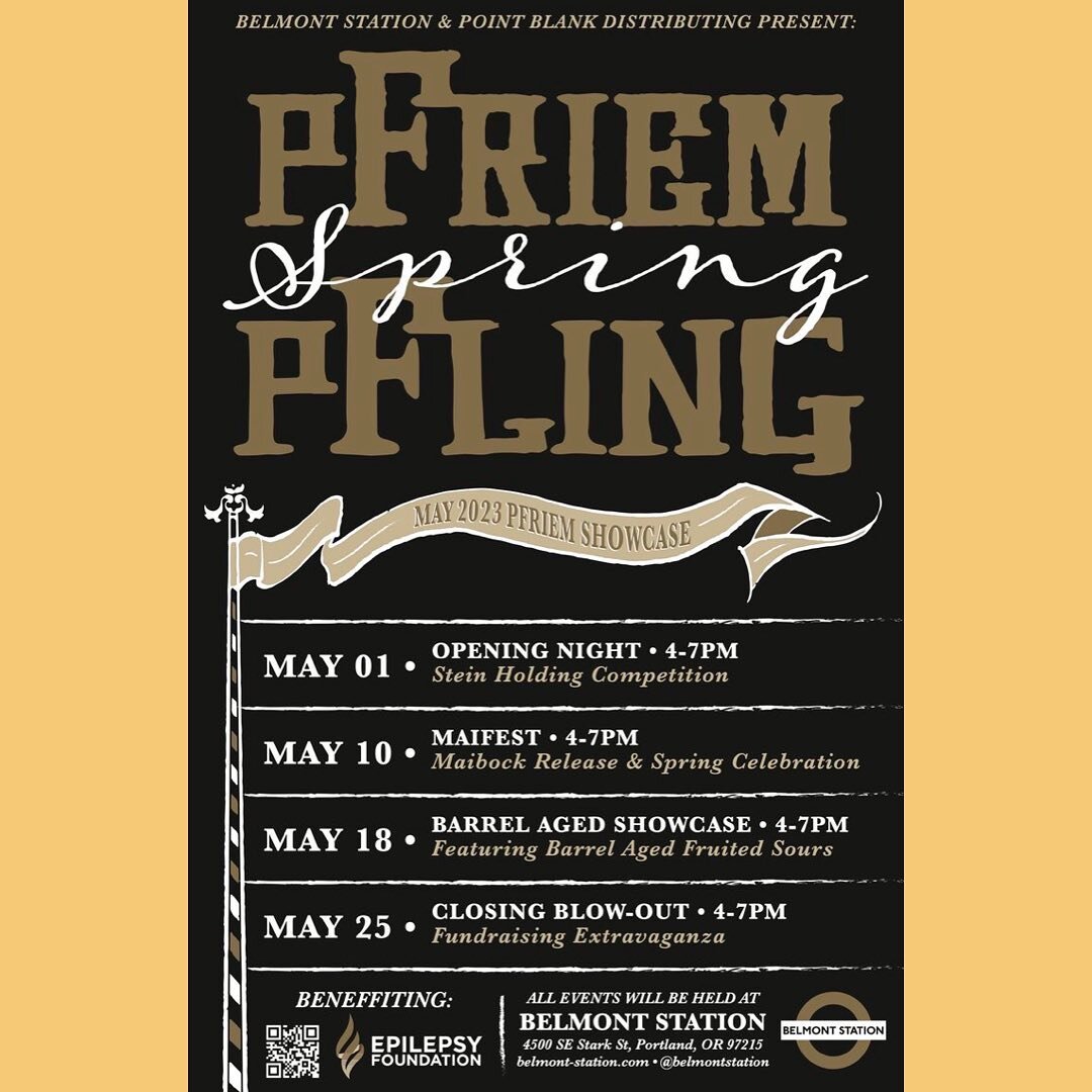 Our brewery showcase is back! Starting May 1st we will be featuring our friends from pFriem brewing, that means both pFriem IPA and their new lager on draft all month long. We like to pair our showcase with a charity that is important to the Belmont 