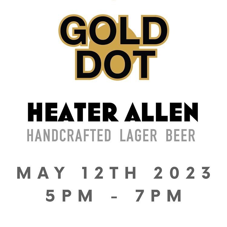 We got a keg of the new Gold Dot Helles. Gold Dot is a side project of renowned brewery Heater Allen led by a combined effort from Lisa Allen and her partner Kevin Davey (formerly of Wayfinder). Often dubbed the powerhouse couple of Lagers we couldn&