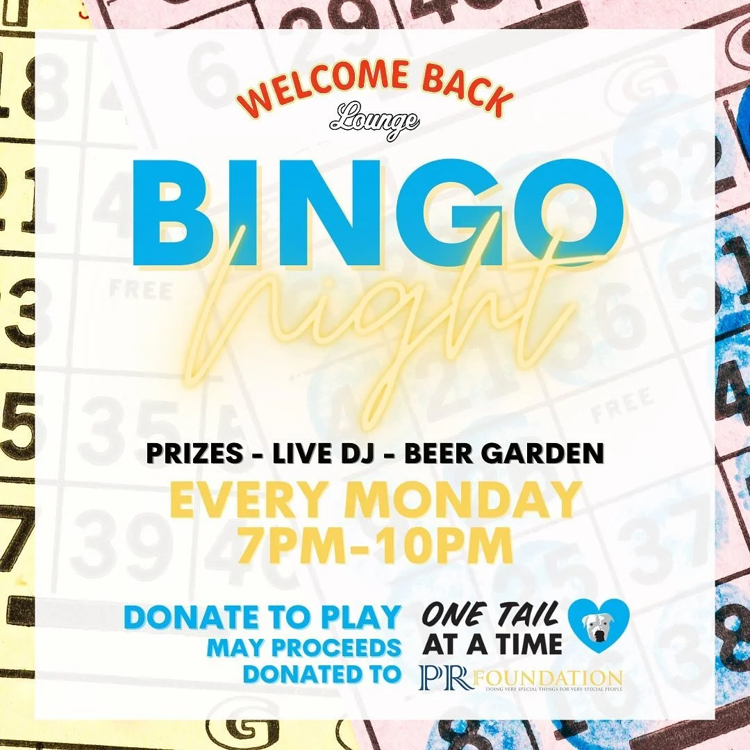 MAY the odds be in your favor for Bingo this month, starting tonight! For the month of May we are benefitting good friends of @legacychicago the @prfoundationusa raising funds for @onetailatatime, a local no-kill pet shelter. 

See you at 7pm!