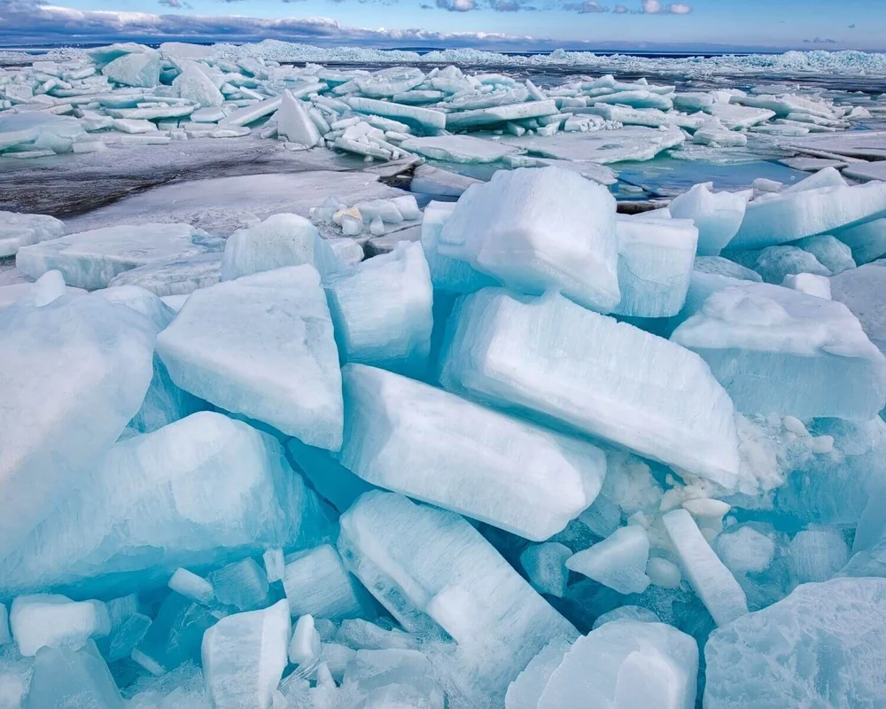 See Michigan S Blue Ice Ice Volcanoes And Ice Balls 21 Guide Mymichiganbeach Com