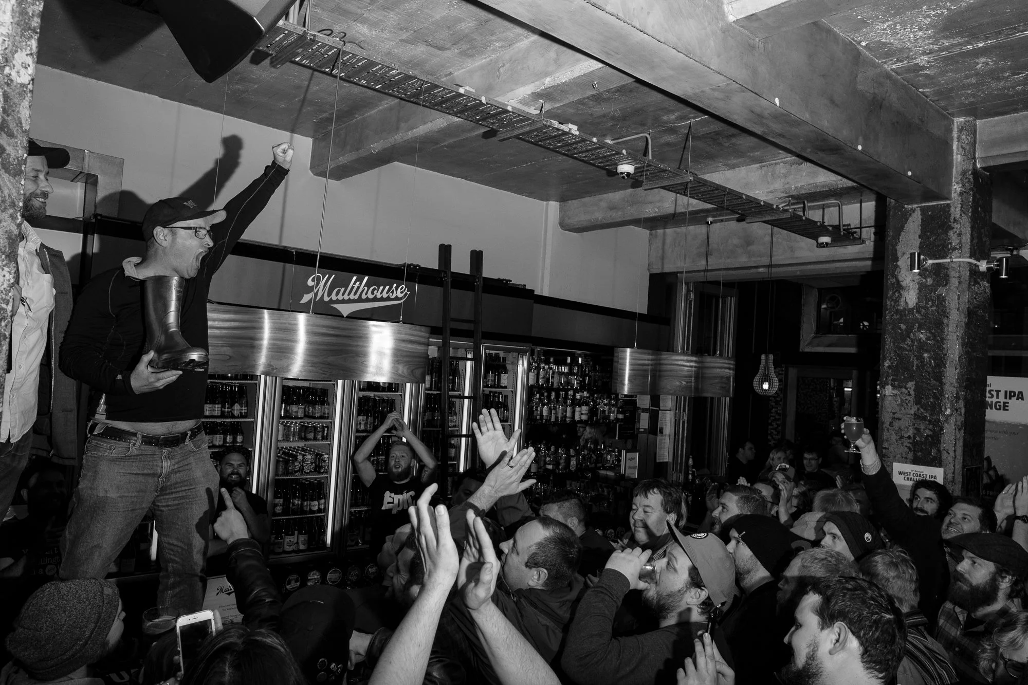 Hysterical fans at last year's West Coast IPA Challenge.