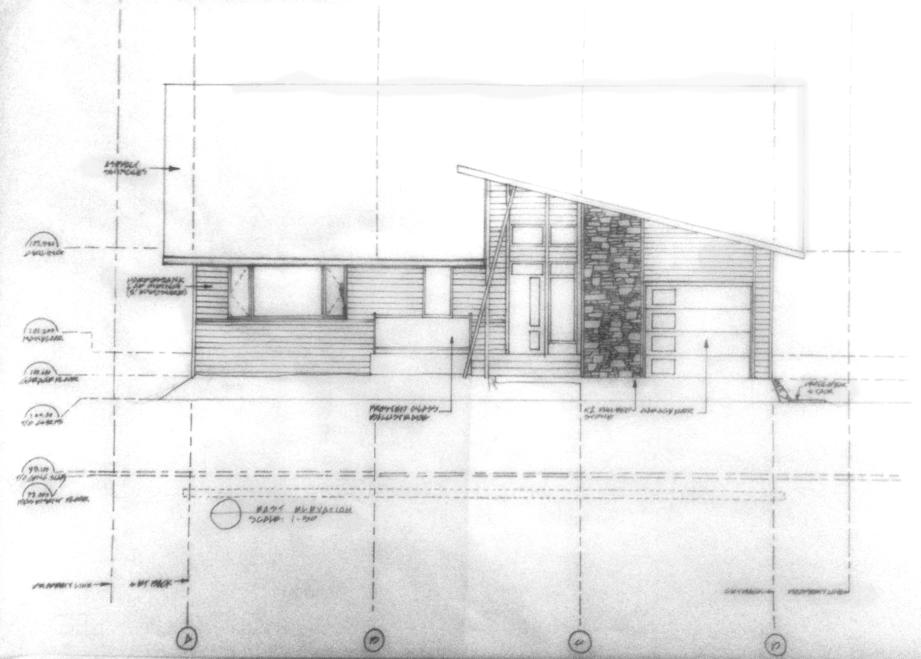 Hand-drafted elevations (3/3)