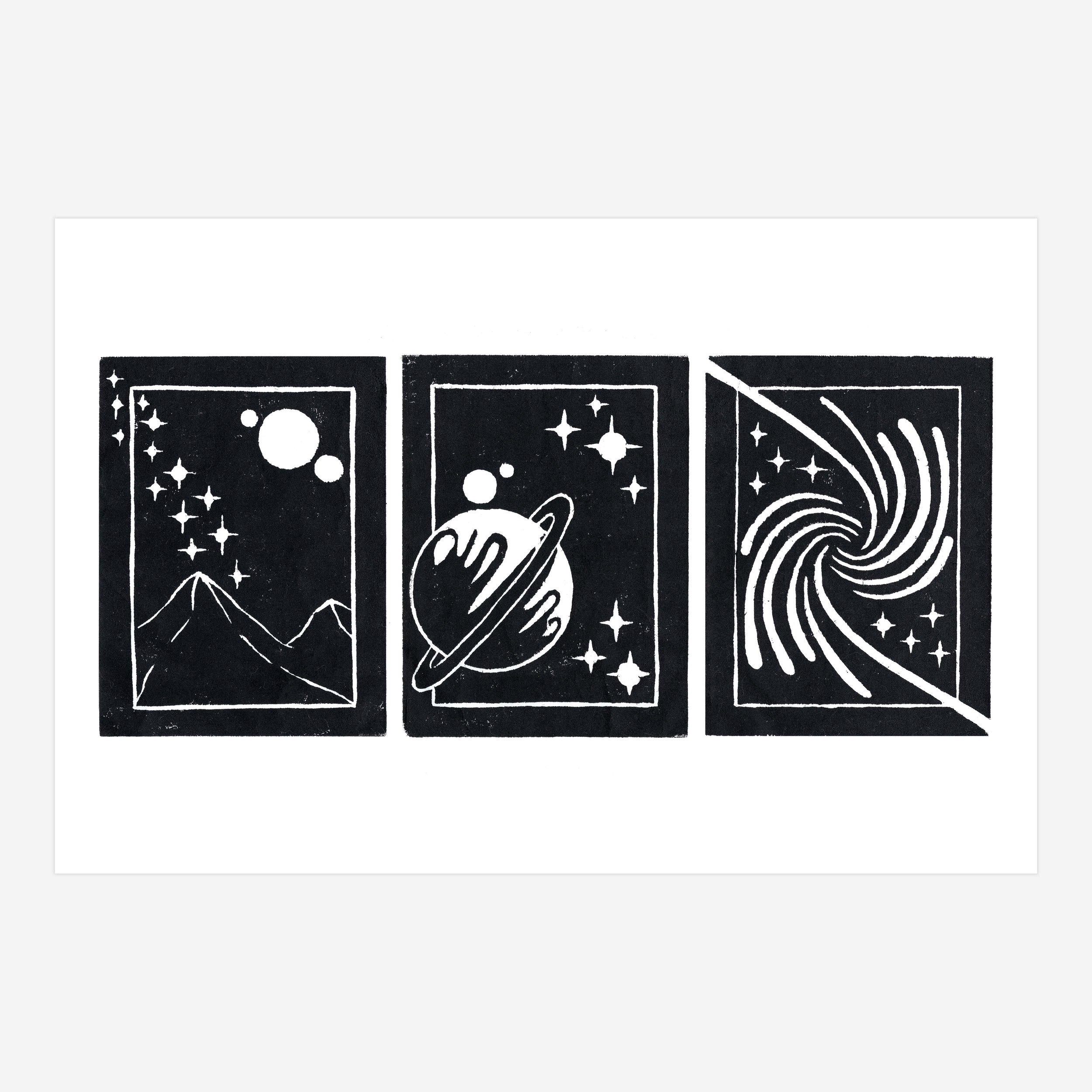 Space Triptych Print