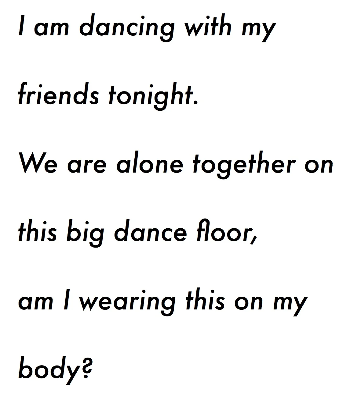 from our dressing room questions, available under resources