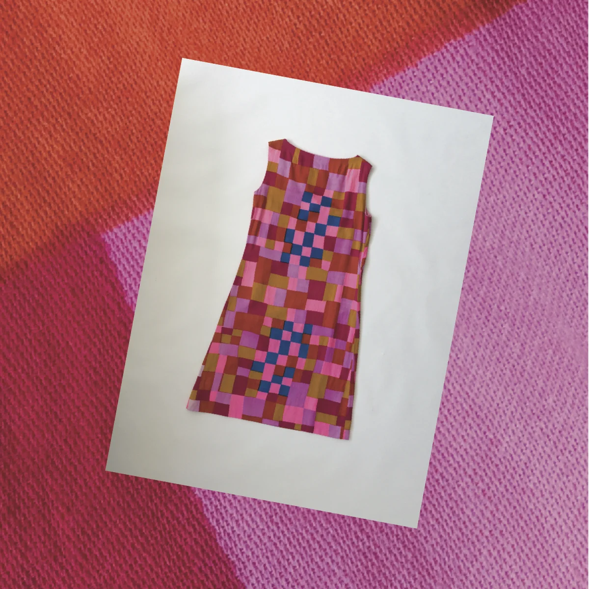 1960s color block dress