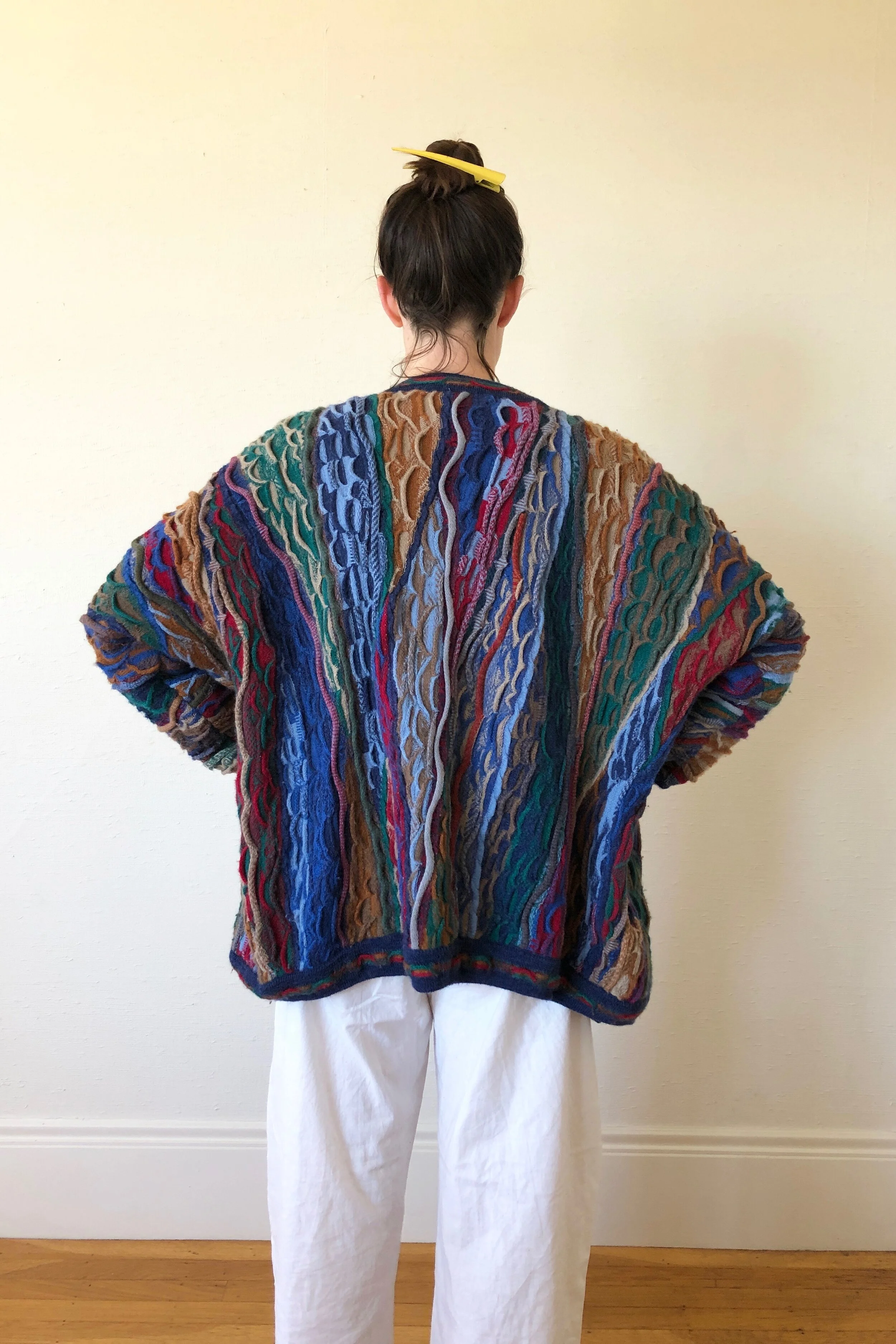 90s FAUX COOGI CARDIGAN - Los Altos Hills, Ca
