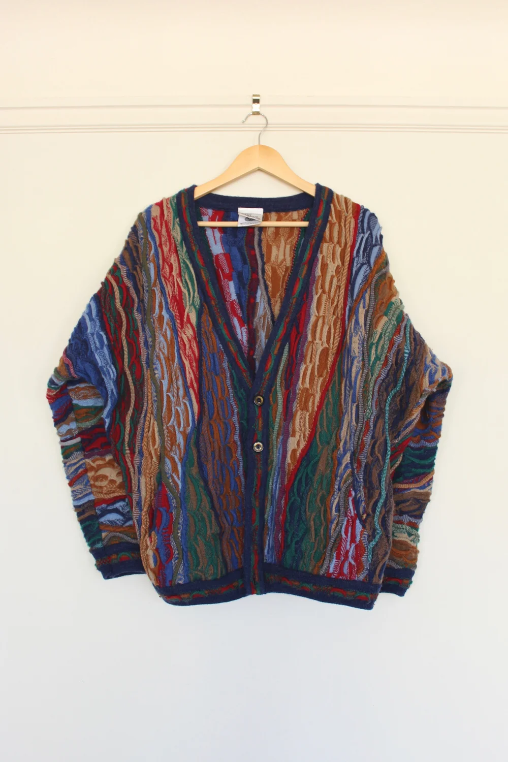90s FAUX COOGI CARDIGAN