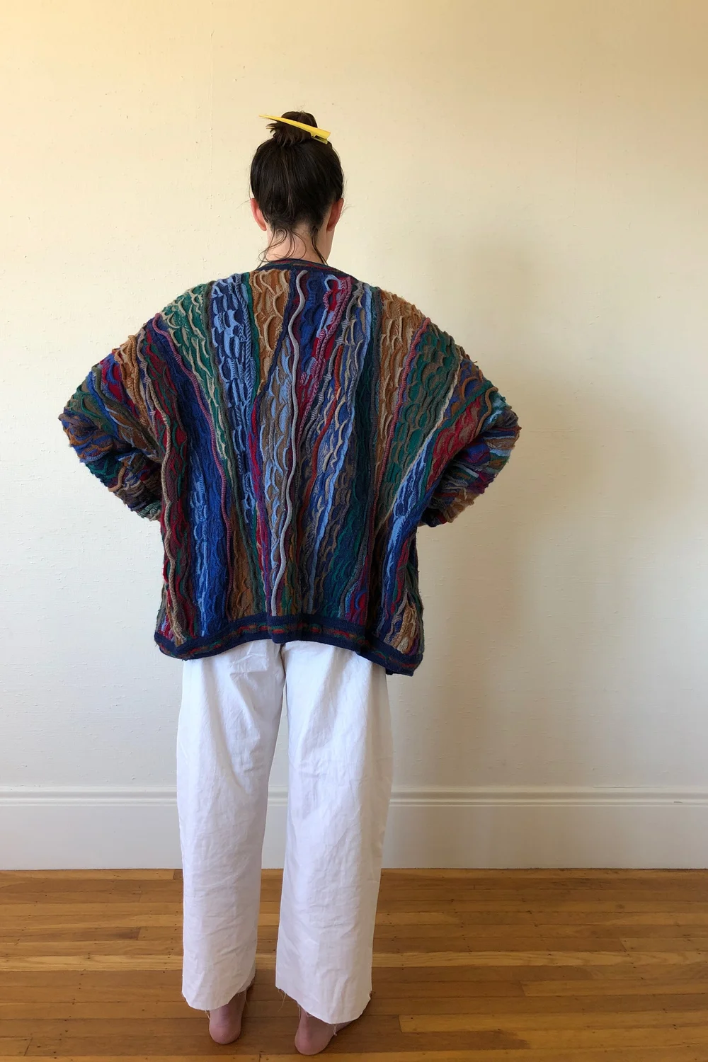 90s FAUX COOGI CARDIGAN