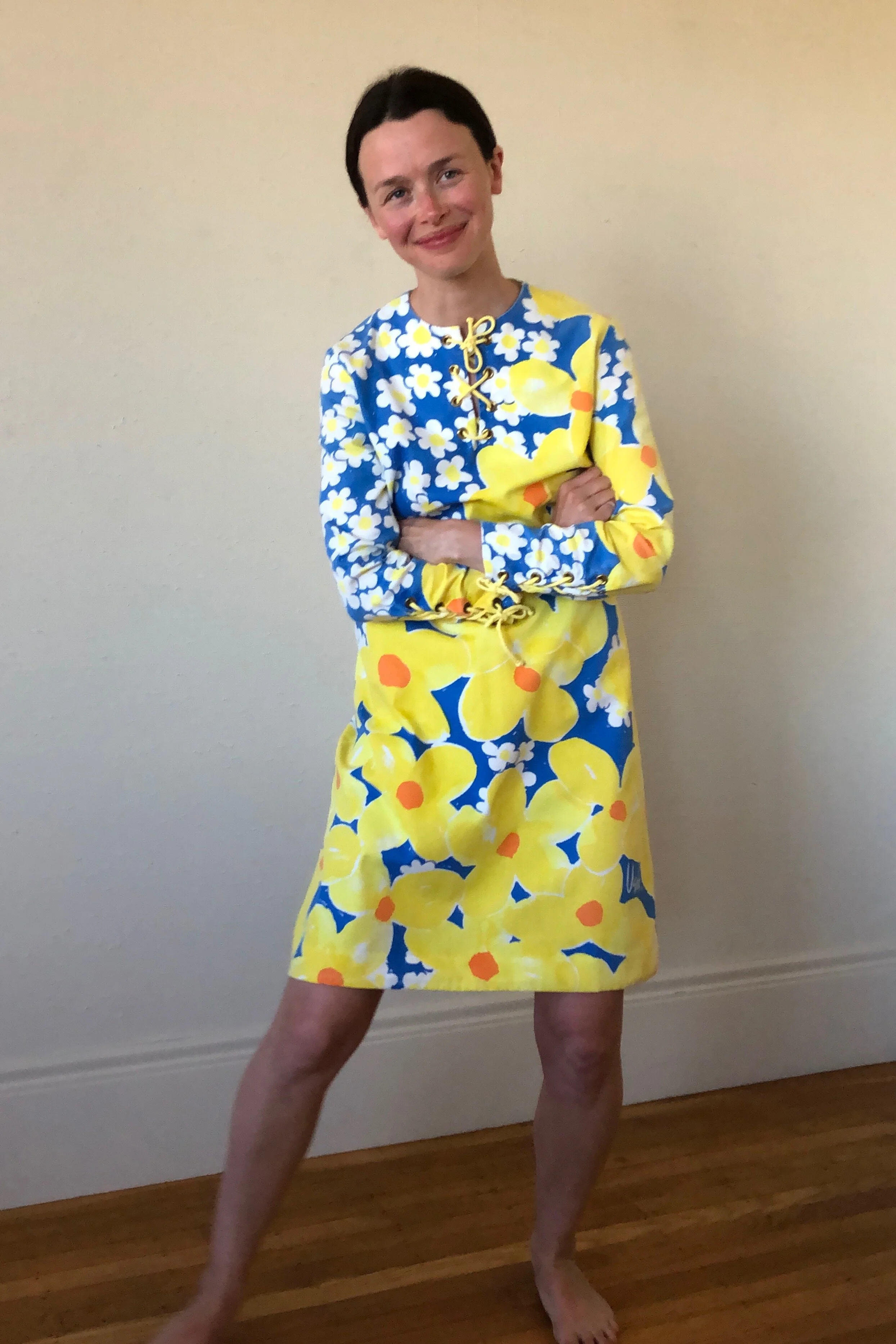 60s VERA NEUMANN DAFFODIL DRESS - Los Altos Hills, Ca