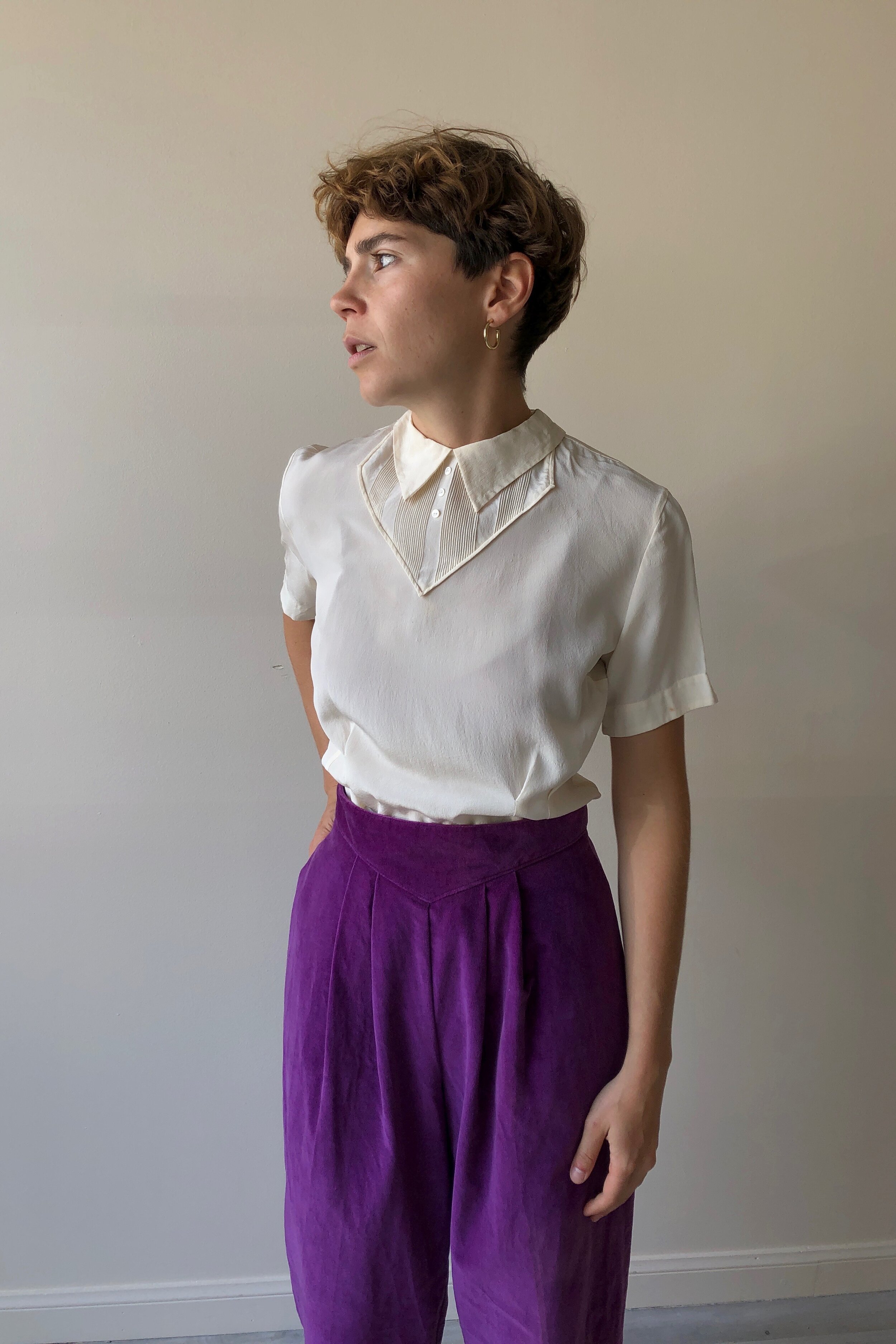 40s SILK SWEETIE BLOUSE - Sunset, San Francisco