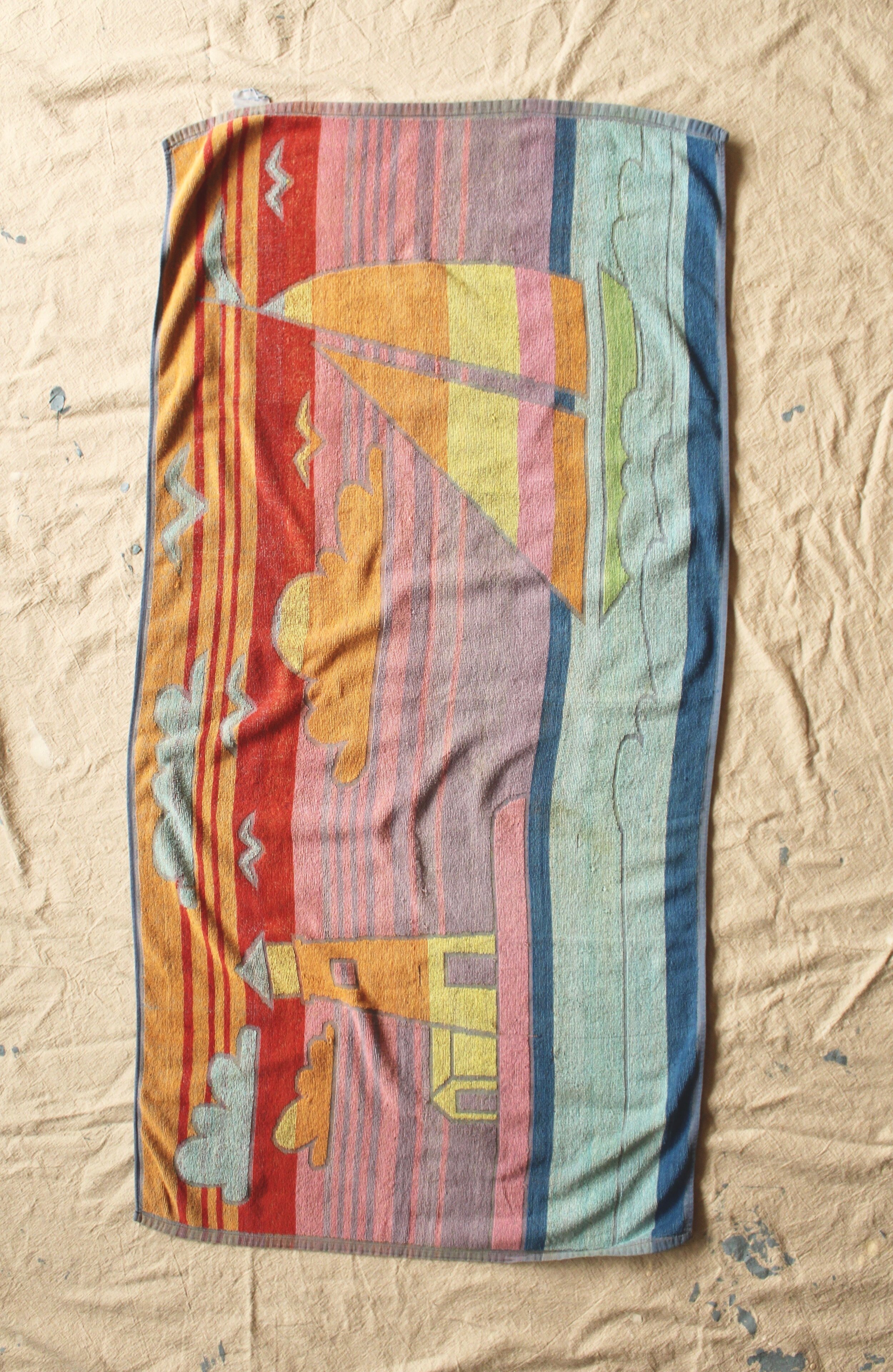 70s lighthouse towel 