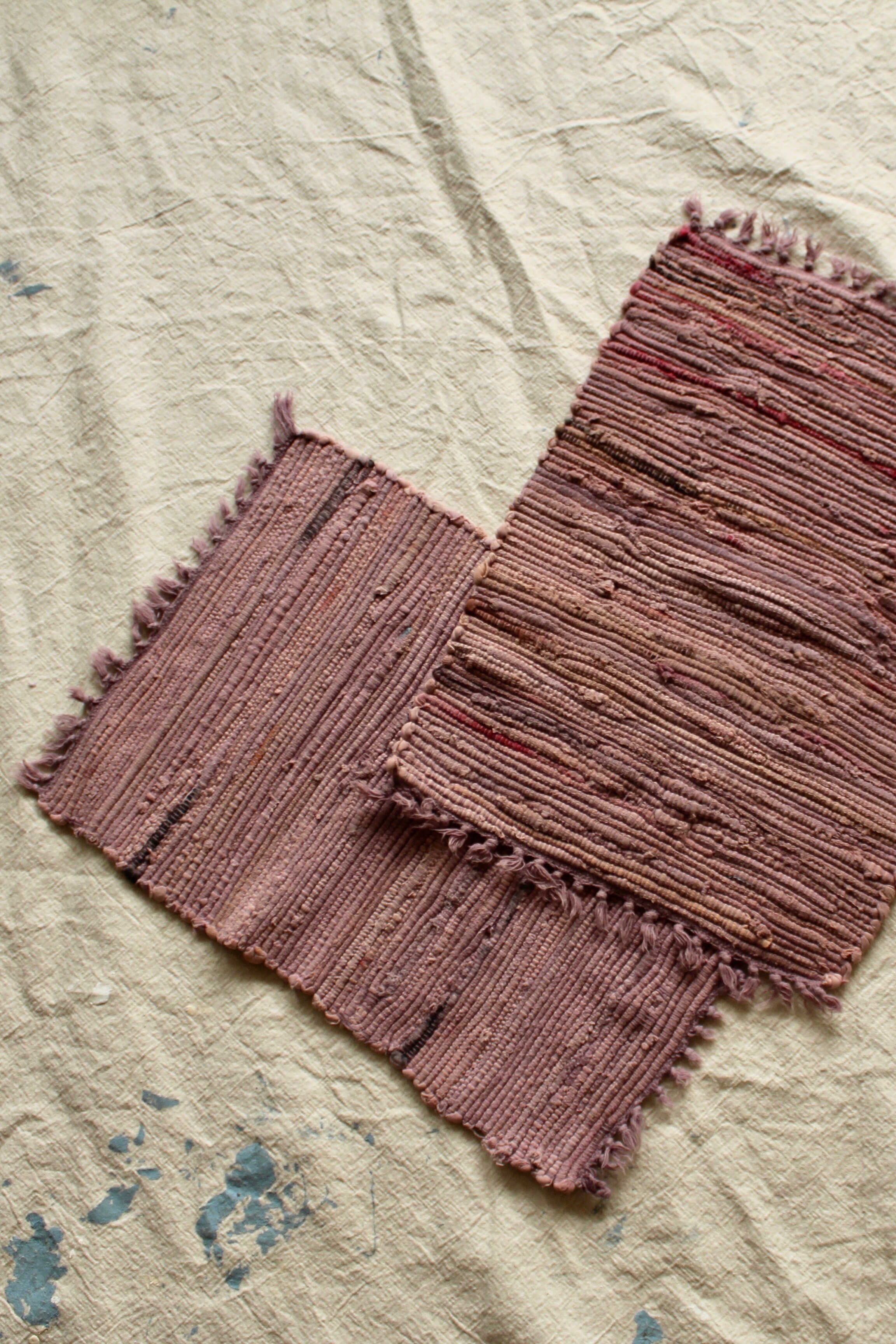 lavender rag rug placemats , set of two 