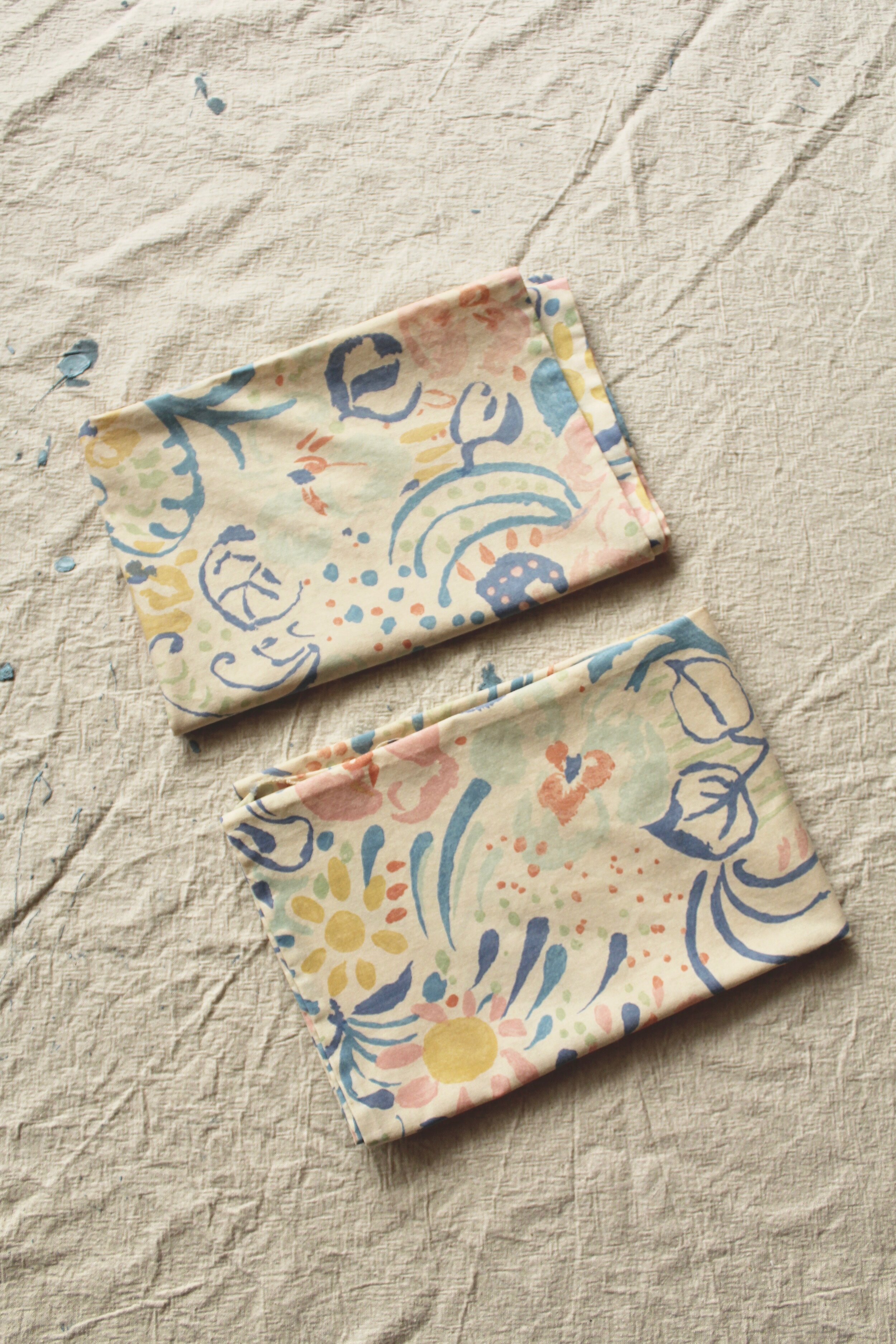 1980s summer curtains, set of two 