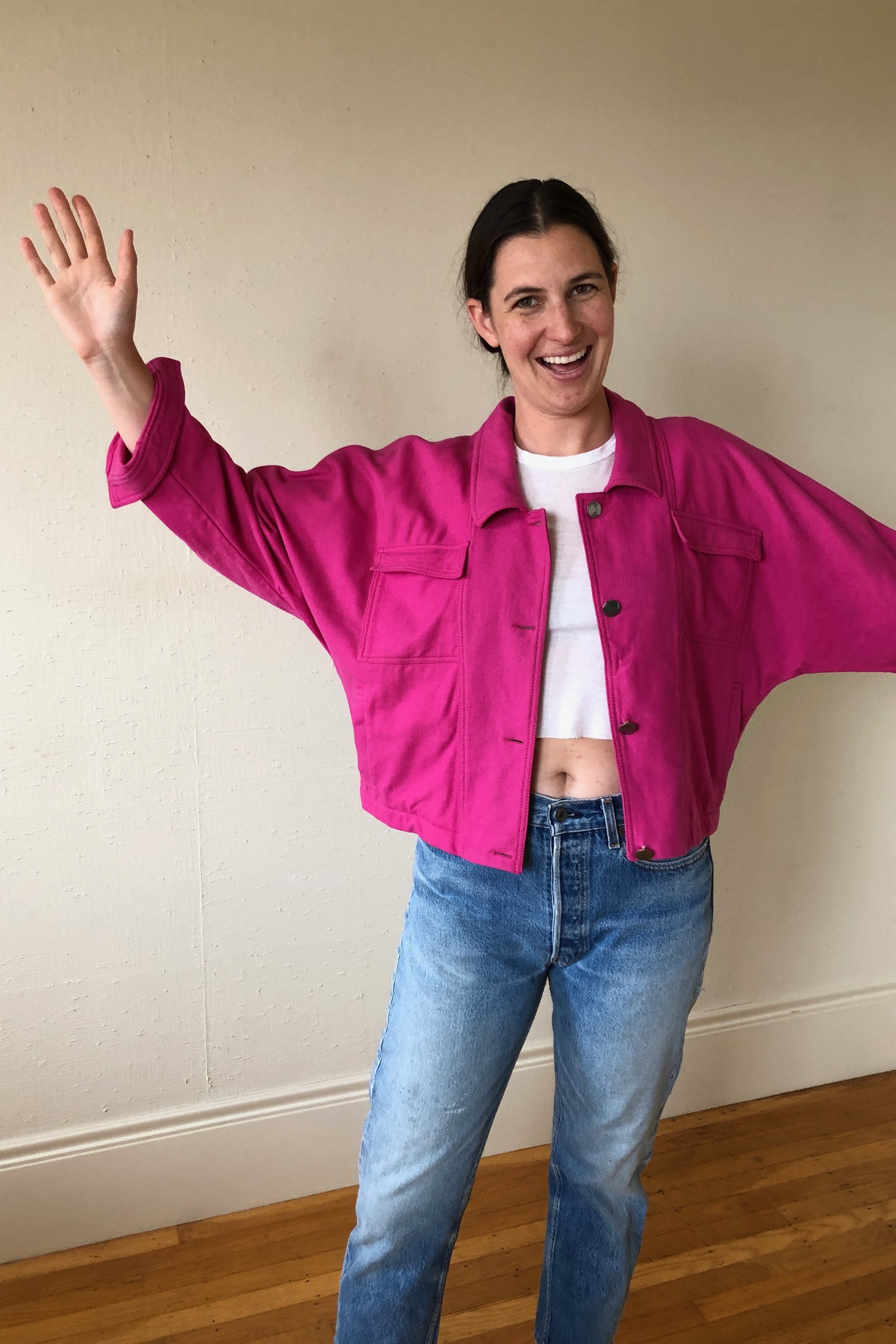 80s WOOL BOUGAINVILLEA JACKET - Los Altos Hills, Ca