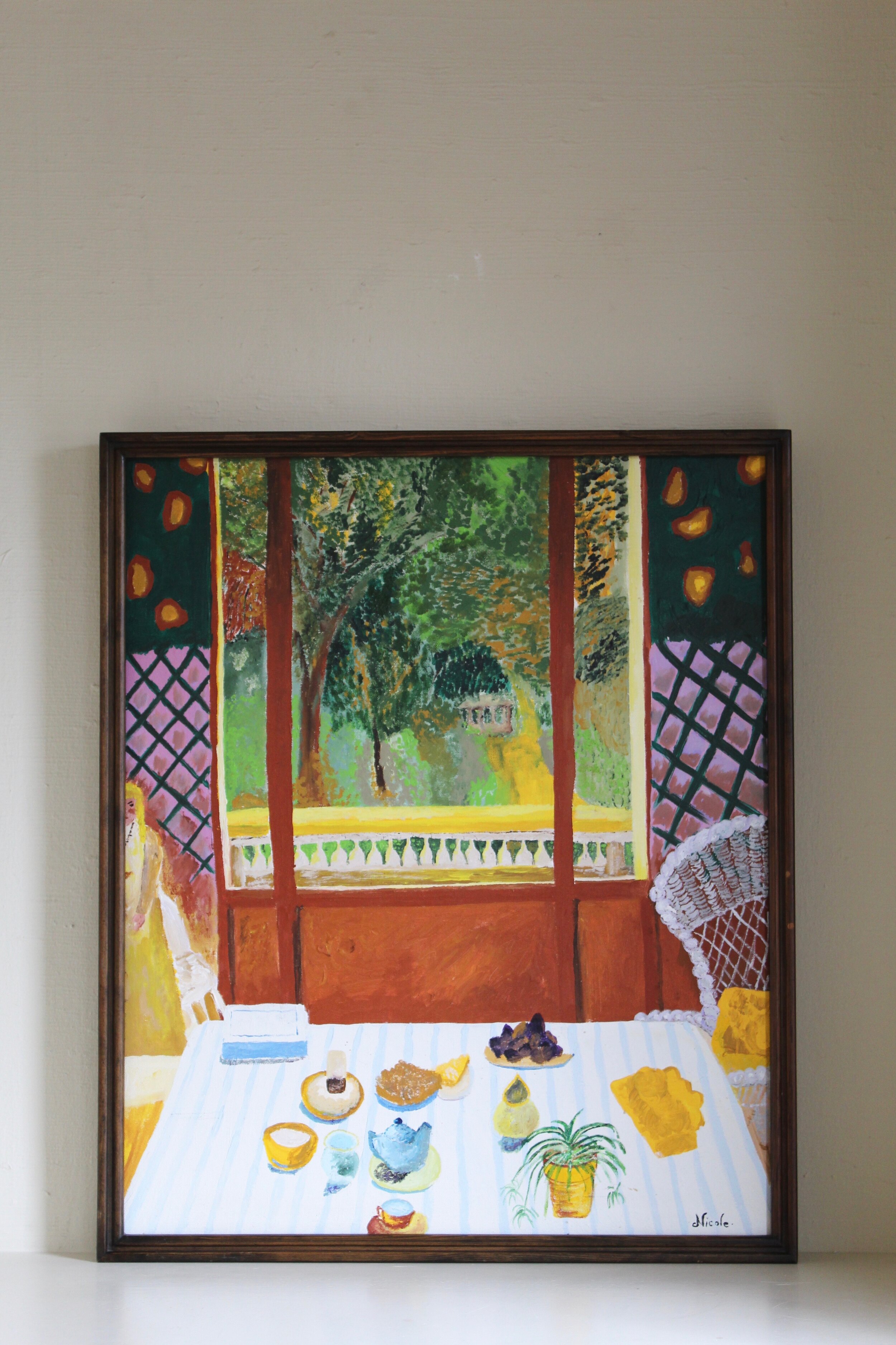 BREAKFAST WITH SPY PRINCESS PAINTING - Los Altos Hills, Ca