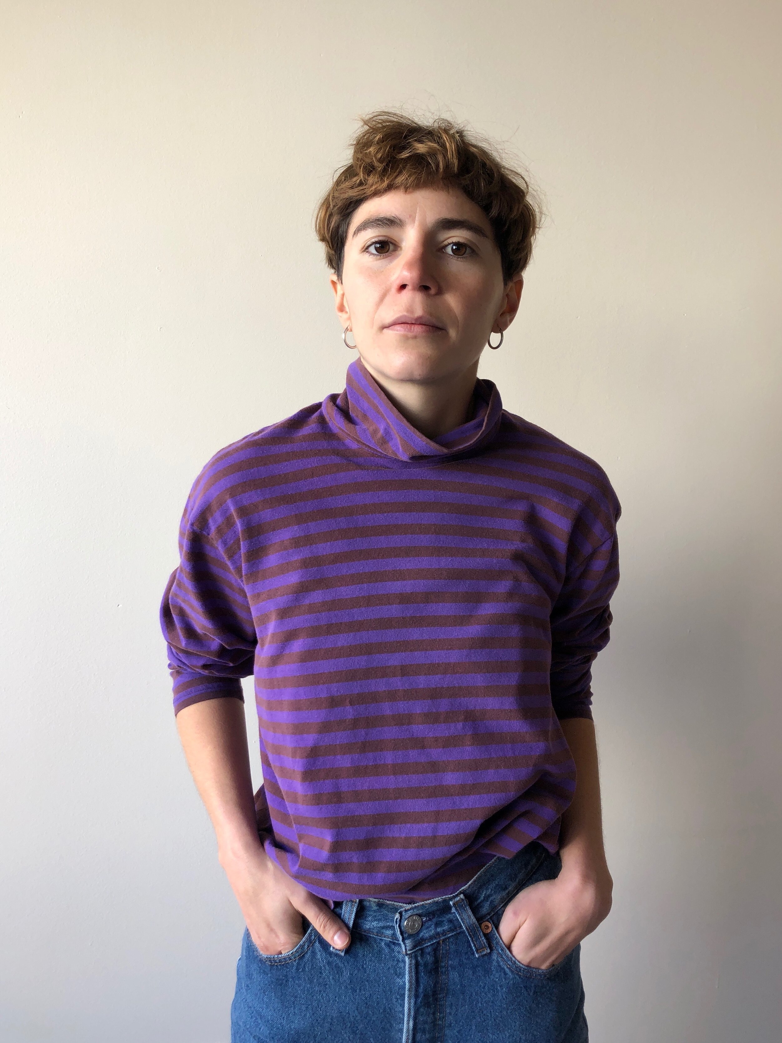 80s MARIMEKKO STRIPED TURTLENECK - Mt. Davidson, San Francisco