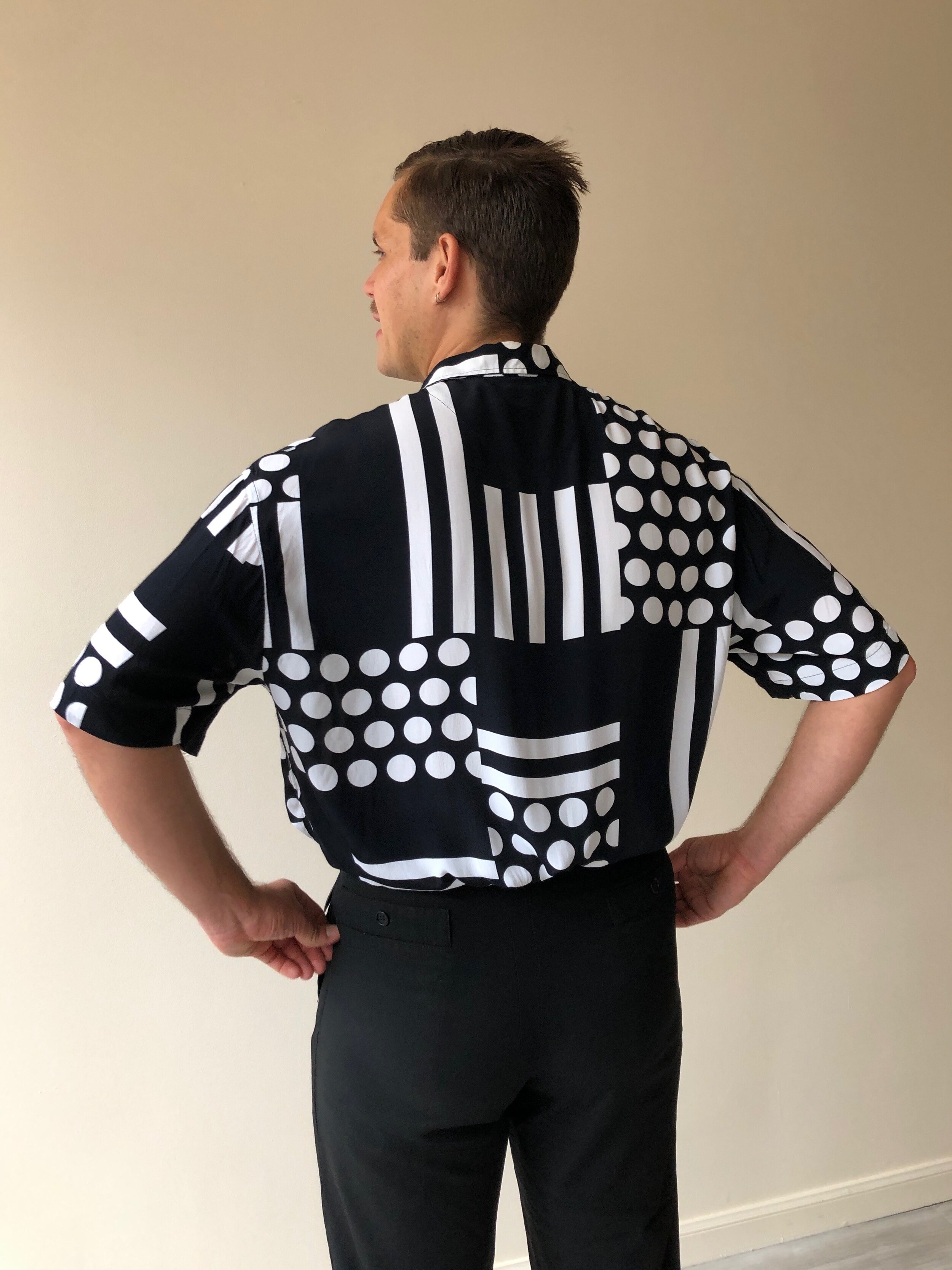 80s DOT STRIPE SHIRT - North Beach, San Francisco 
