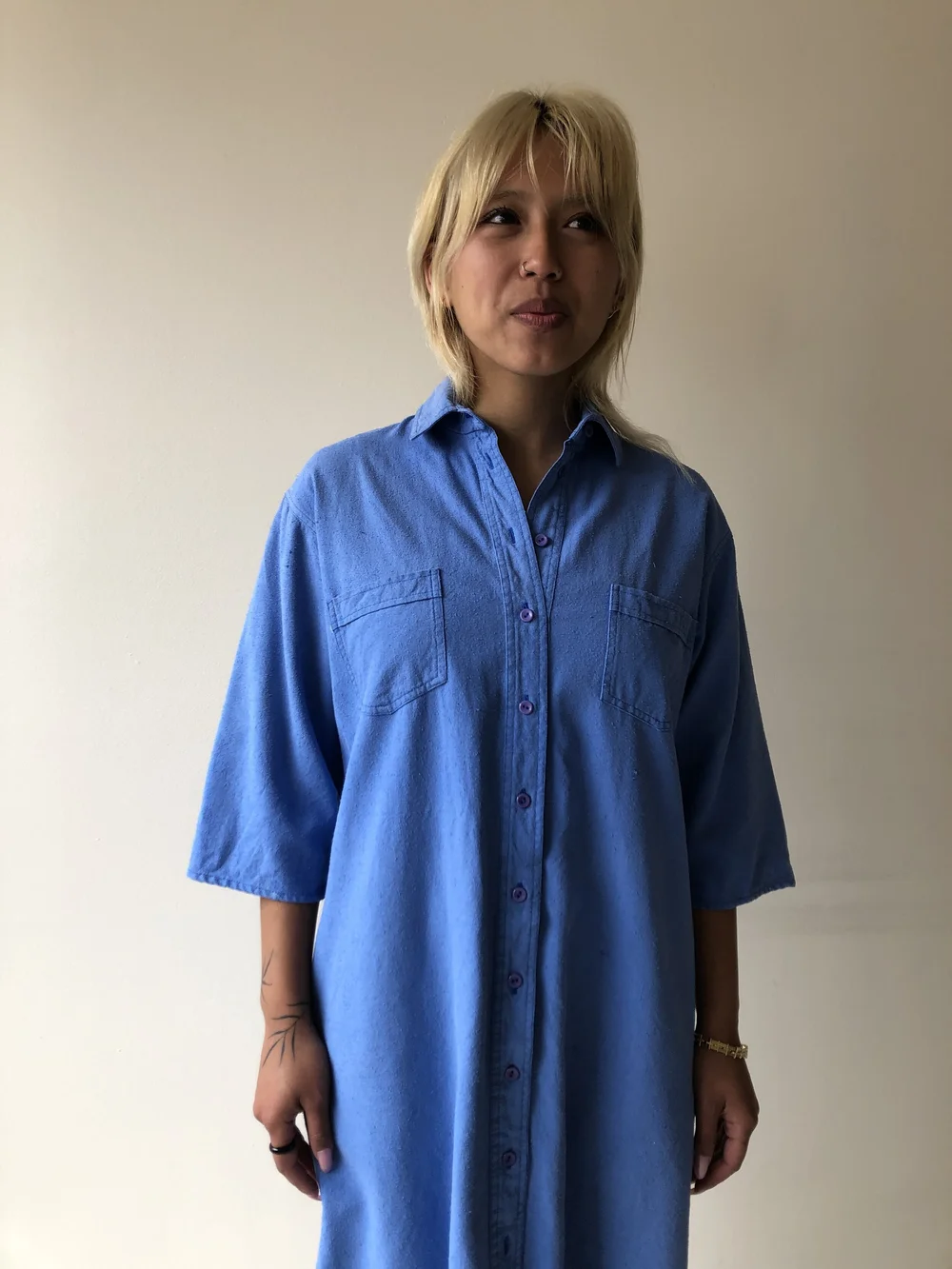 cornflower blue shirt dress Day Tripper Dress / Cornflower Blue Cornflower Blue / XS