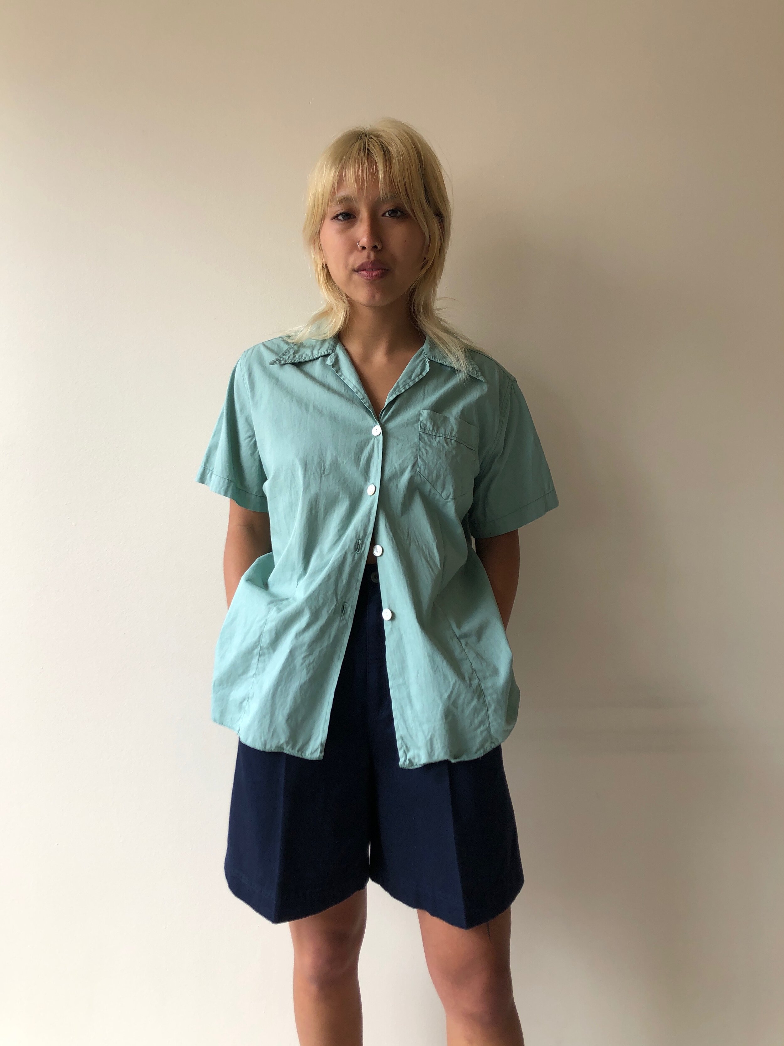 50s JADE COTTON SUMMER SHIRT - Kensington, Ca