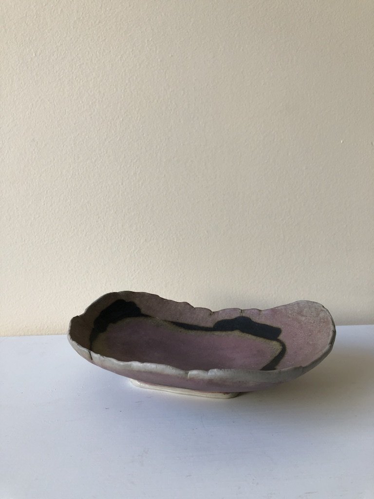 VINTAGE MAUVE CERAMIC DISH