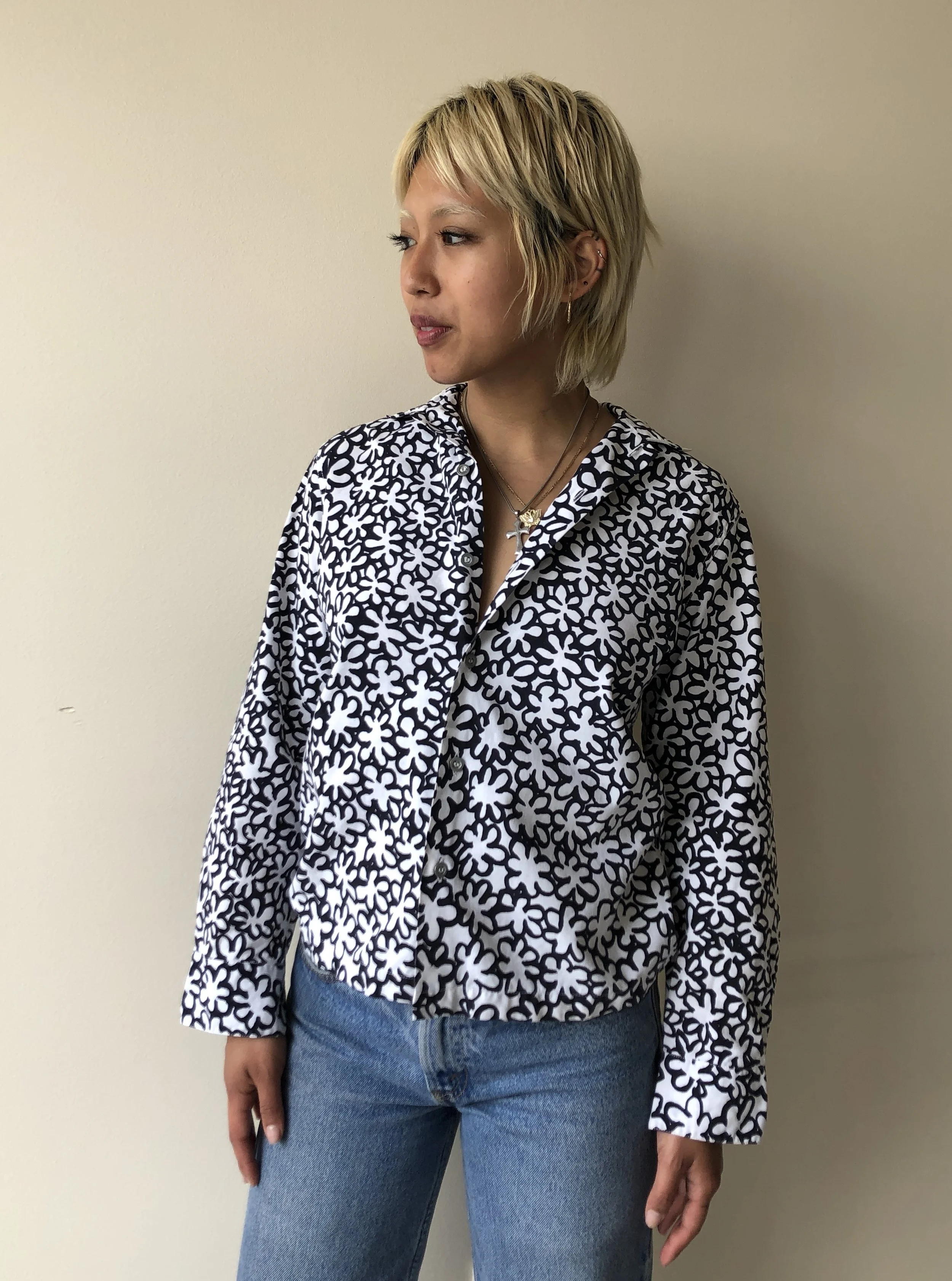 1970s MARIMEKKO FLOWER SHIRT - Hayward, Ca