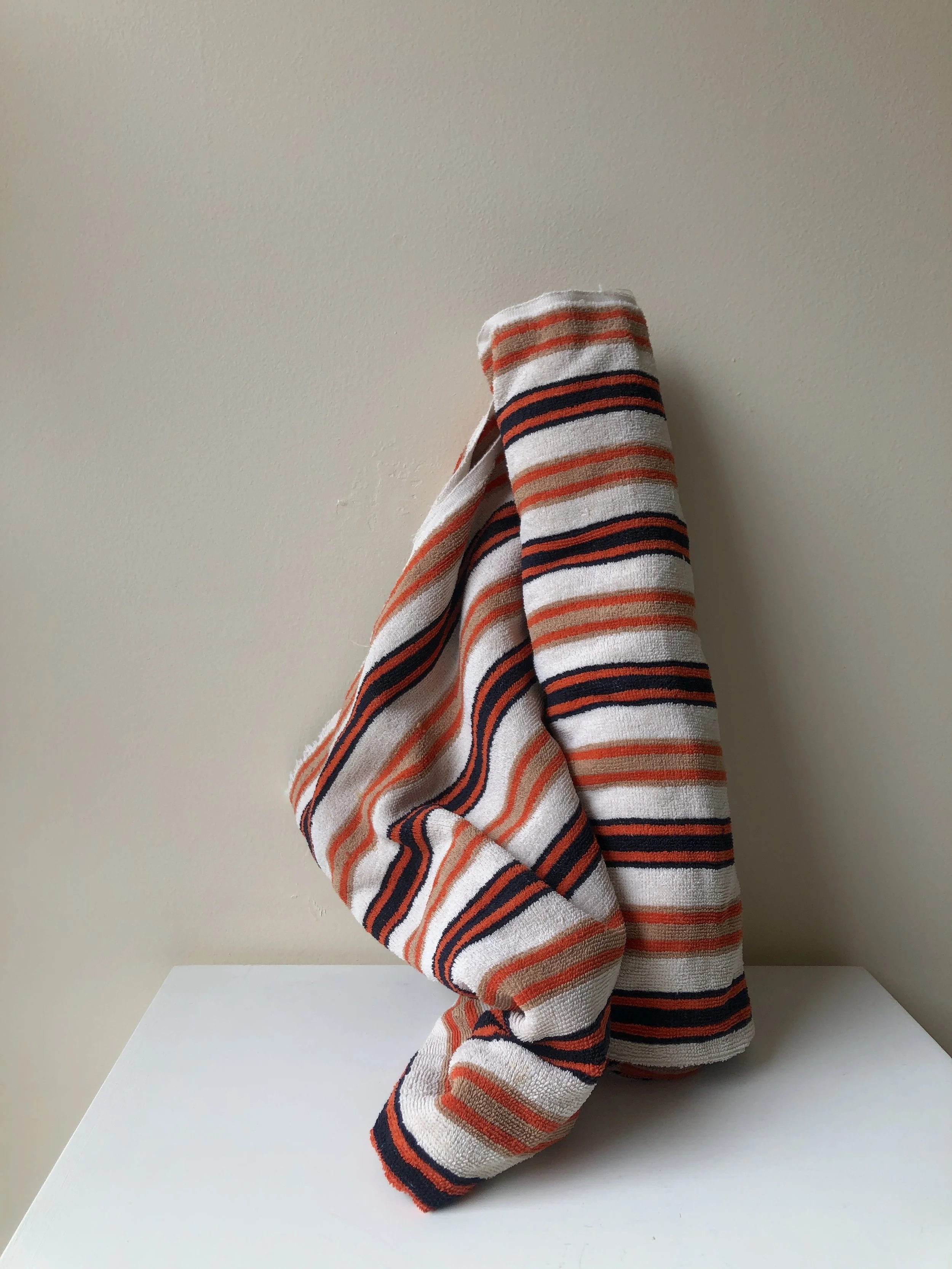 VINTAGE BIG STRIPED BEACH TOWEL - Hayward, Ca