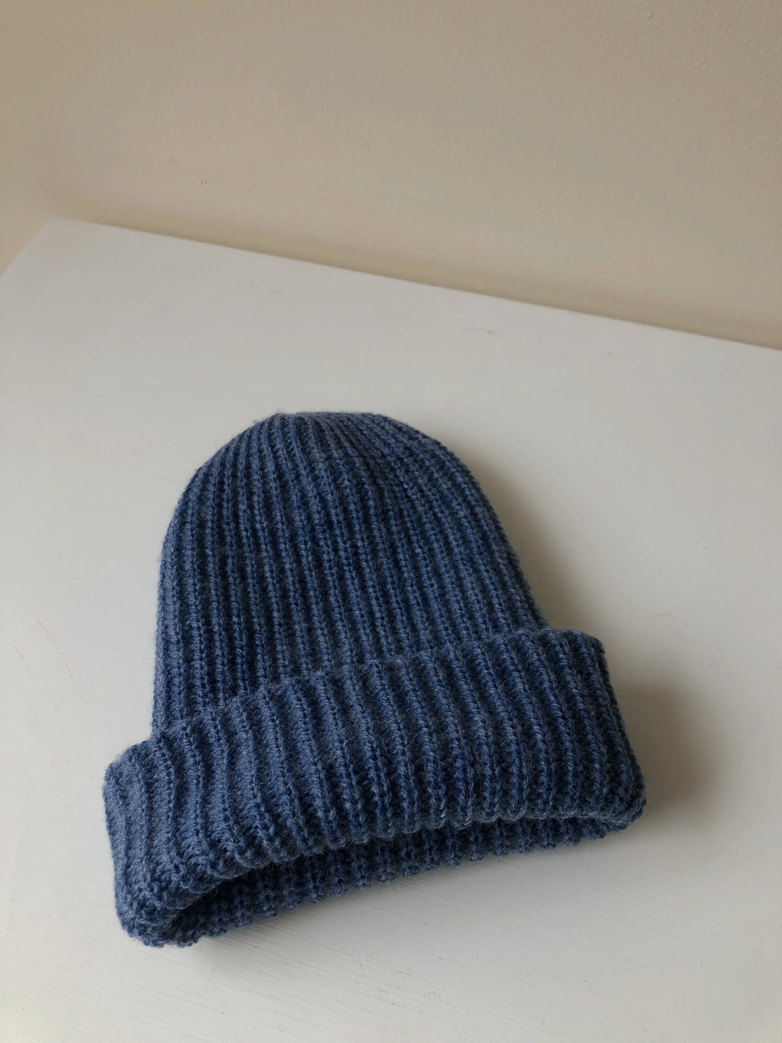 VINTAGE BLUE KNIT HAT - Hayward, Ca