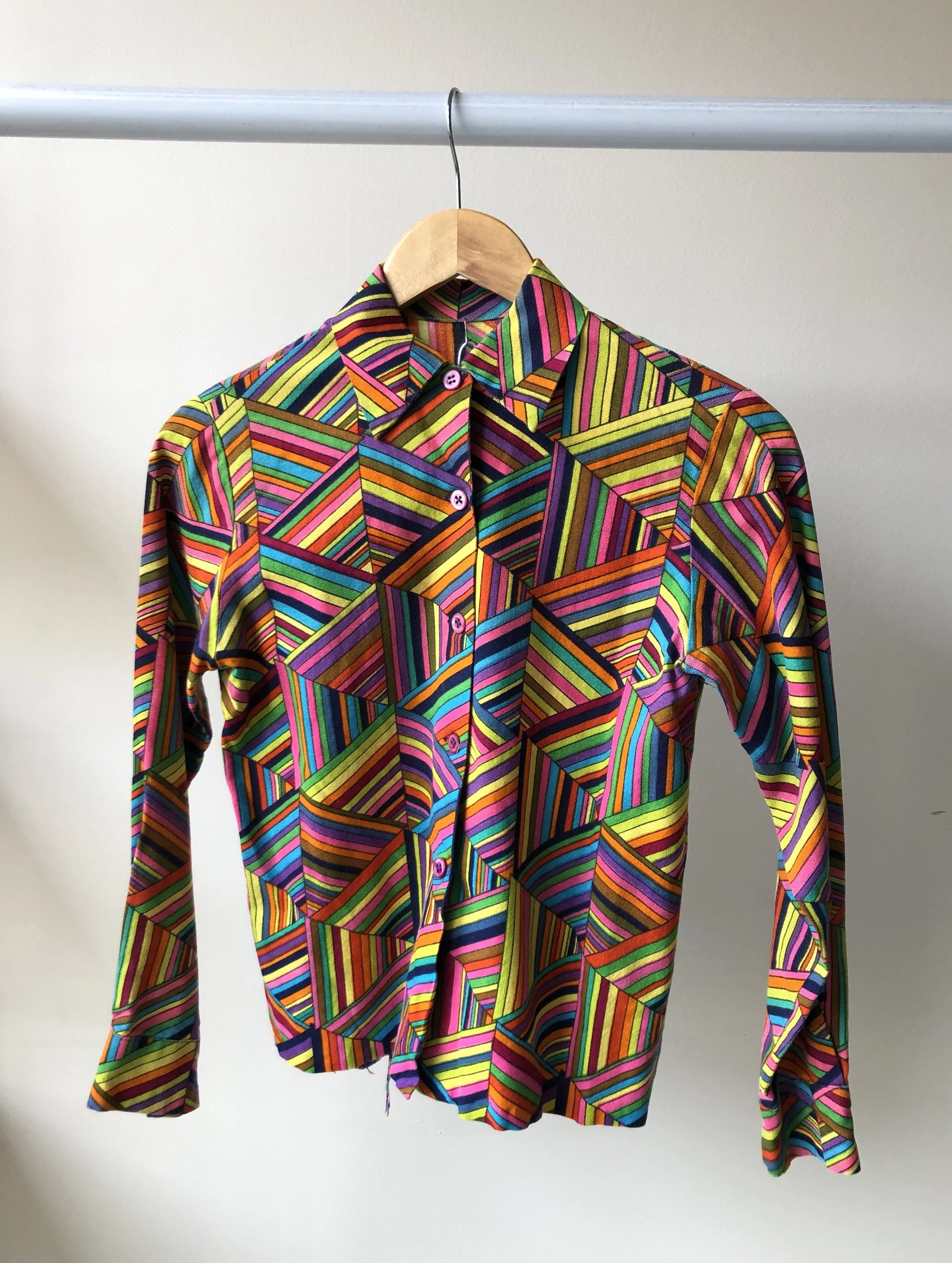 1960s cotton rainbow shirt