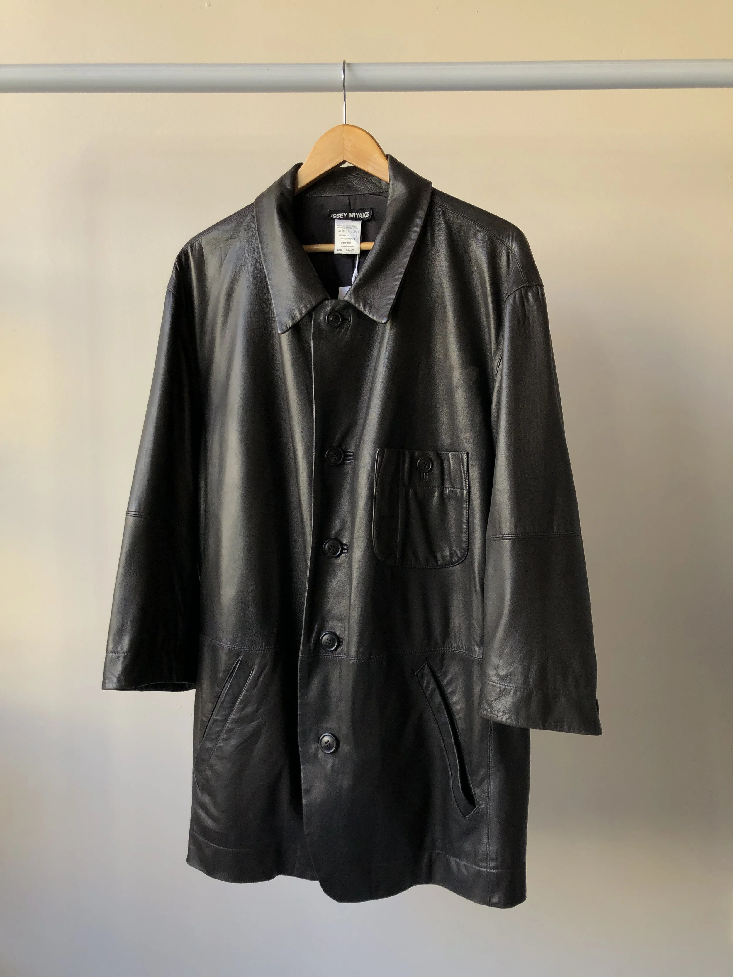 Vintage Issey Miyake leather jacket — body philosophy club