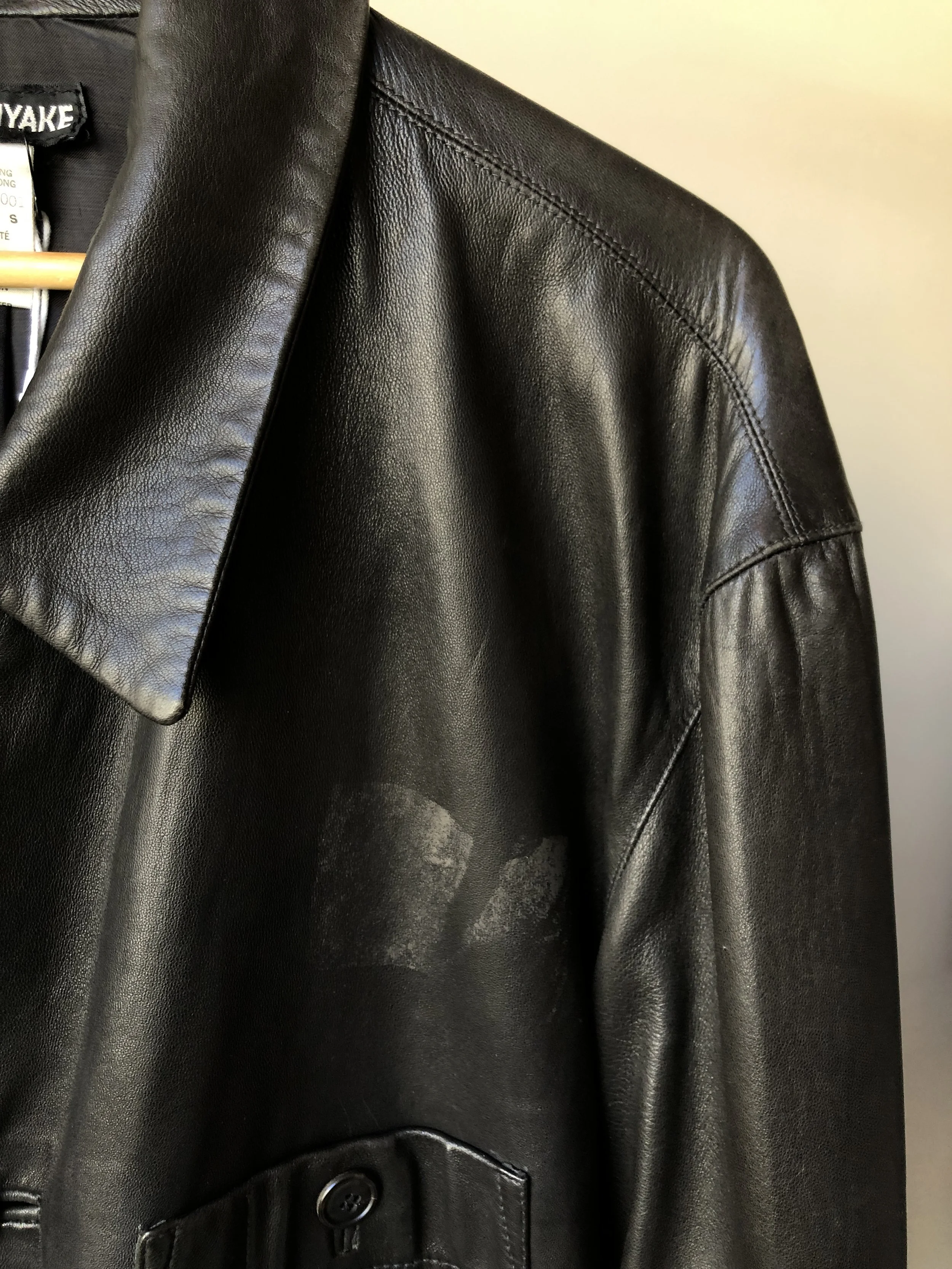 Vintage Issey Miyake leather jacket — body philosophy club