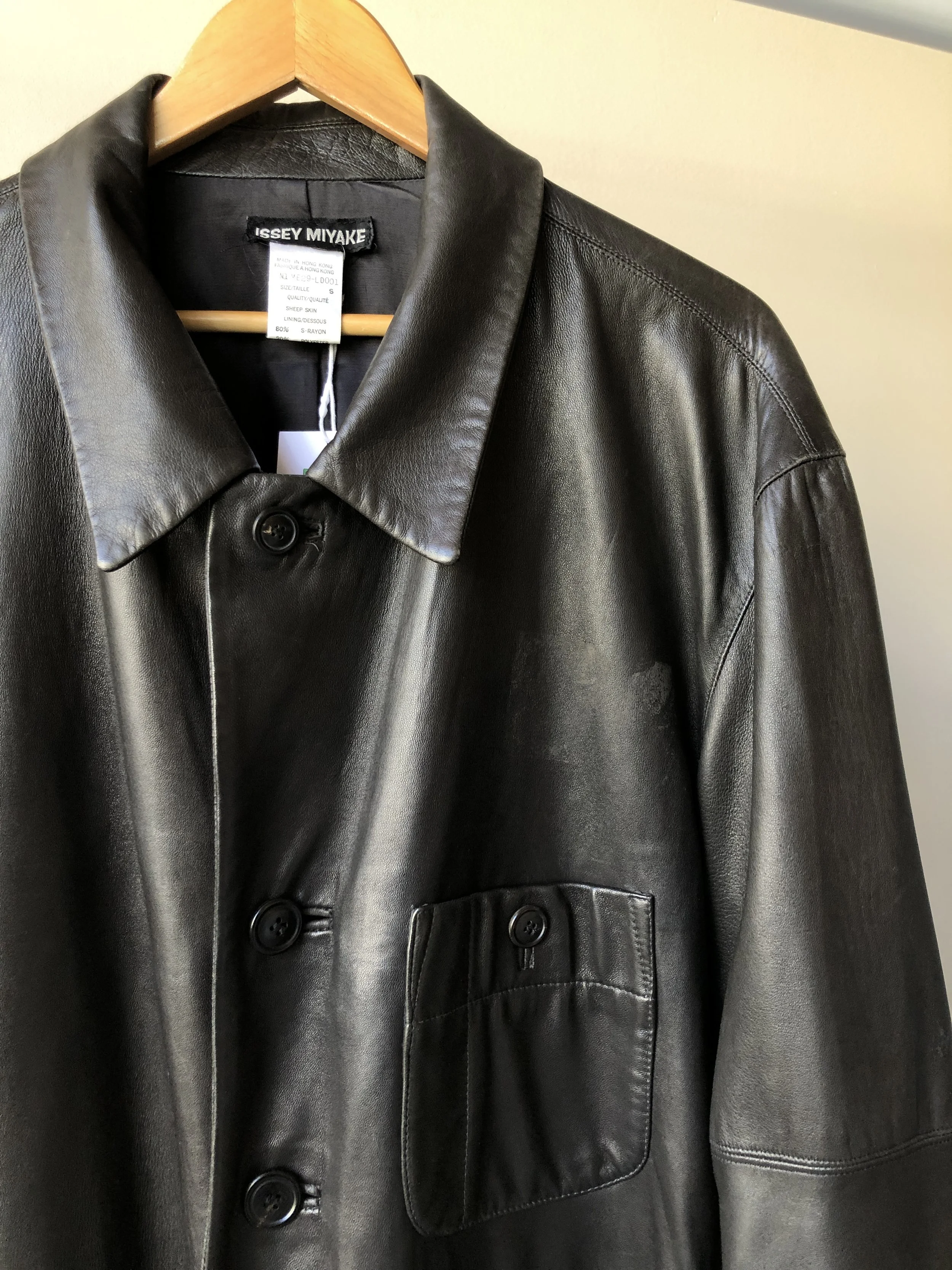 Vintage Issey Miyake leather jacket — body philosophy club