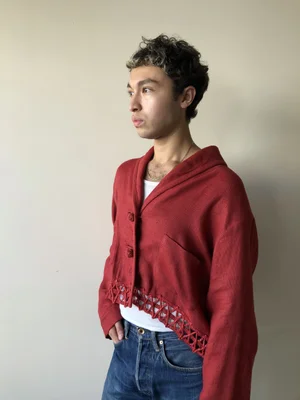 Early 90s Romeo Gigli Red Linen Jacket — body philosophy club