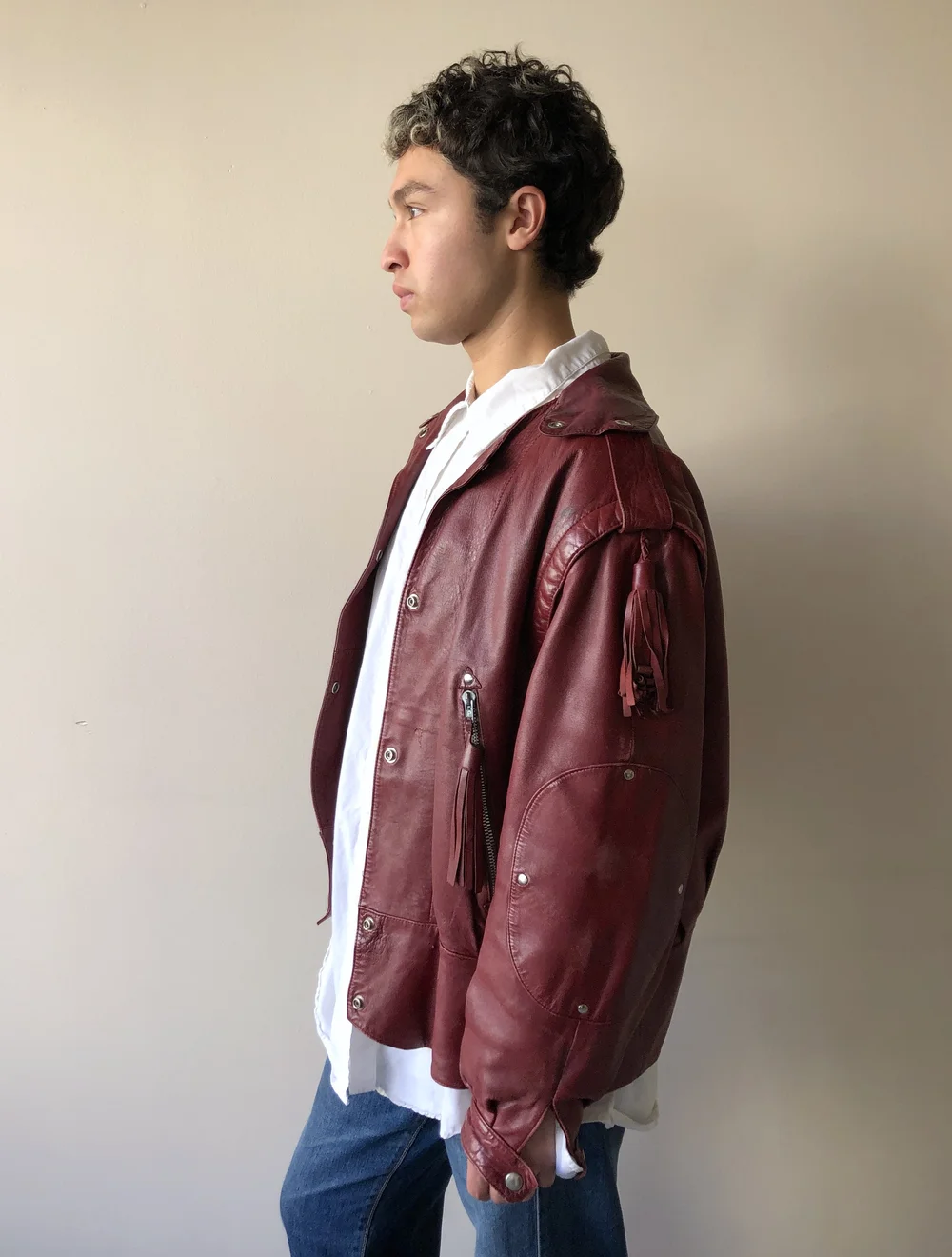 ジャケット・アウター 80s CLAUDE MONTANA suede leather jacket Vintage Claude Montana Suede Safari Jacket: 80s Rocker Style