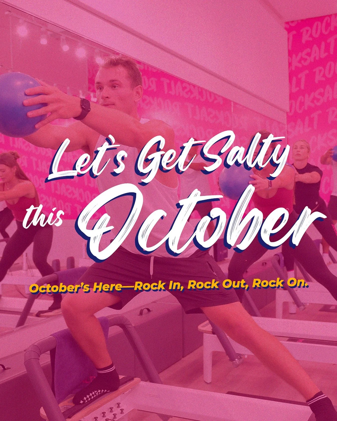 Trick: Skipping class.
Treat: Sweating it out with RockSalt. 🍭💦

This October, Rock In, Rock Out, Rock On with us&mdash;and keep moving strong all month long.

✨ Book your class now &rarr; rocksaltpilat.es/iVYU or see link in bio!

#GetSalty #RockS