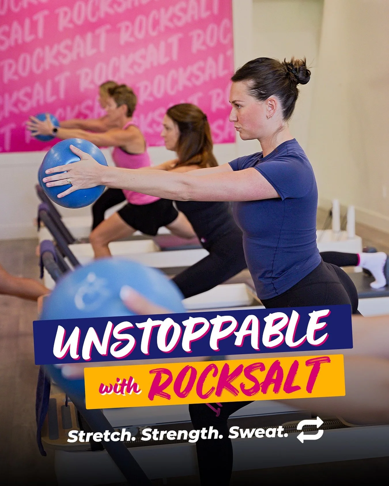 UNSTOPPABLE WITH ROCKSALT.
Stretch. Strength. Sweat. Repeat.

Your first class is just $20 &mdash; the perfect way to start strong and feel what RockSalt is all about. 💪

Book your class now and see what unstoppable feels like.
👉  rocksaltpilat.es/